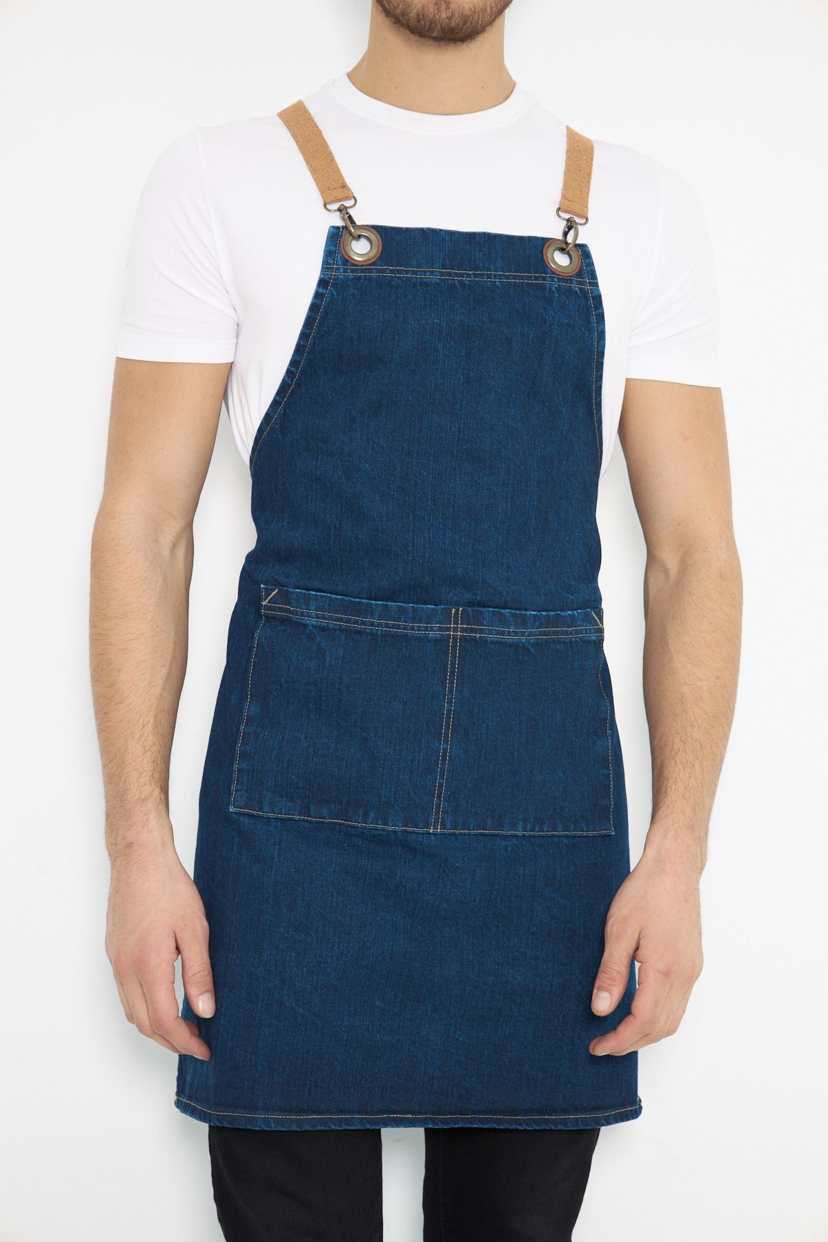 Kafe Barista Seramik Pasta Aşçı Garson Çiçekçi Restoran Cafe Denim Apron Unisex Kot Önlük