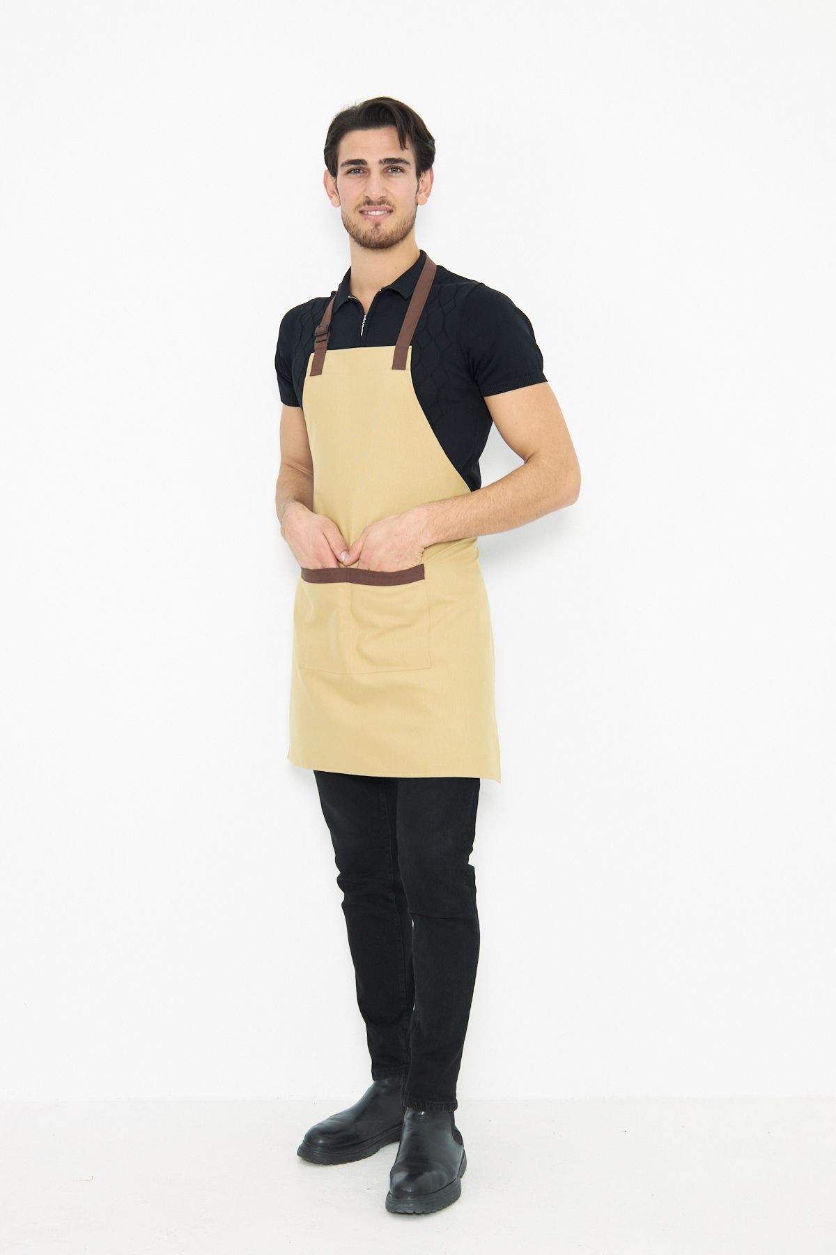 Su İtici Leke Tutmaz Kafe Barista Seramik Pasta Aşçı Garson Çiçekçi Restoran Cafe Apron Erkek Önlük