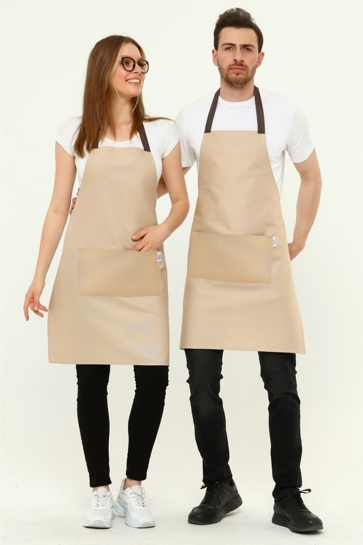 Cafe, Barista, Kuaför, Barmen, Çiçekçi, Mutfak Önlükleri, Leke Tutmaz, Bej