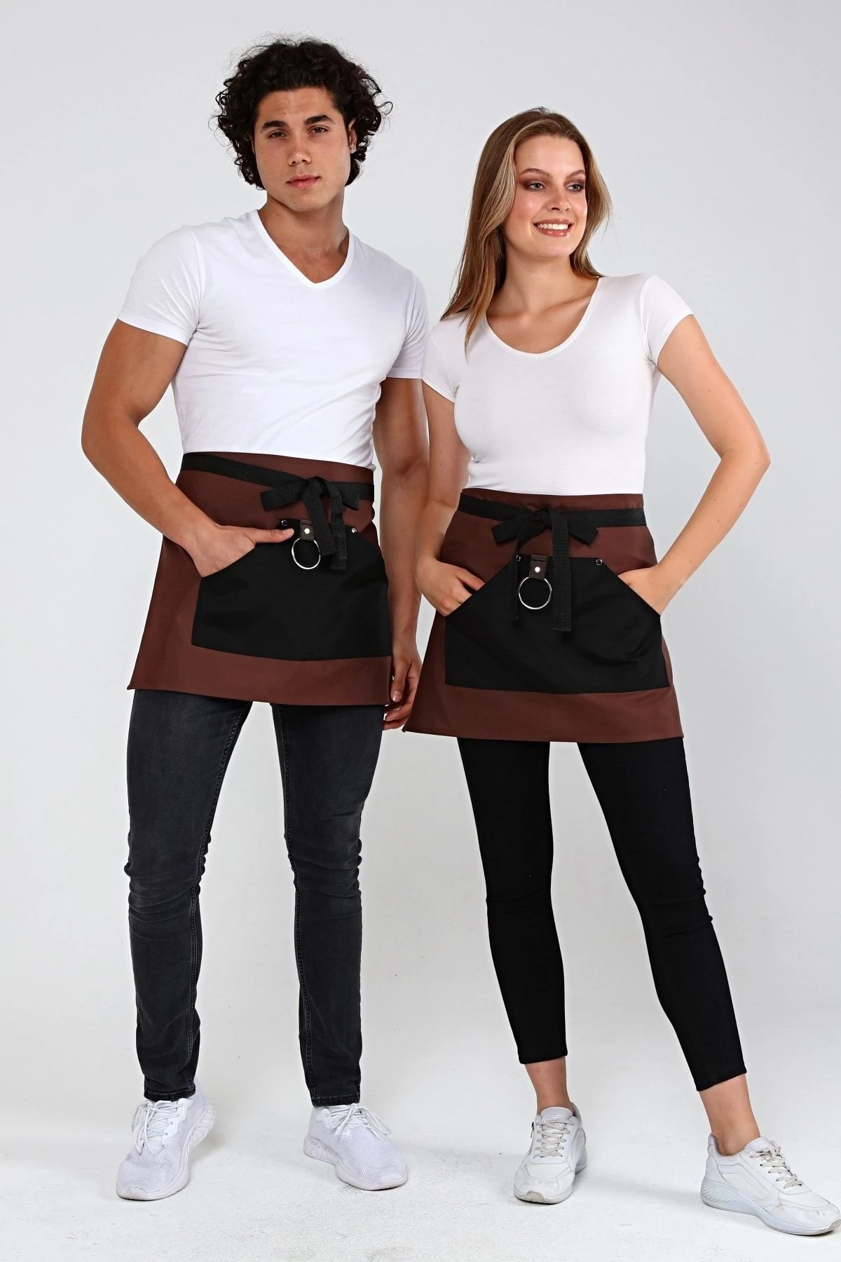 Cafe, Barista Mutfak Önlükleri - kahverengi/siyah
