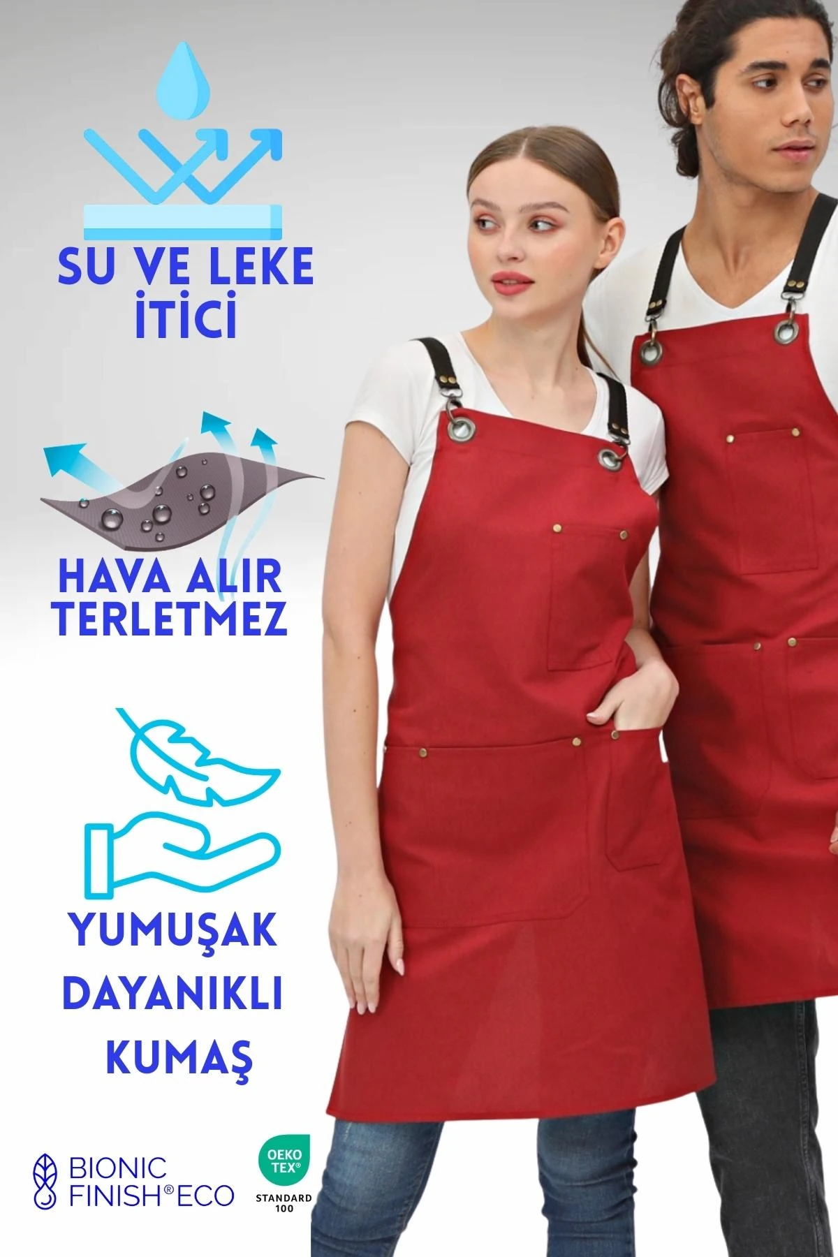 Cafe, Barista, Kuaför, Mutfak, Chef, Şef, Ressam Ve Çiçekçi Önlükleri Leke Tutmaz Önlük
