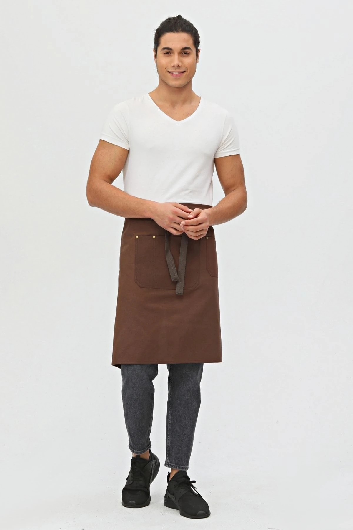 Garson, Barista, Kafe, Barmen, Çiçekçi, Mutfak Önlükleri, Leke Tutmaz, Bay, Bayan, Uzun Yarım Önlük