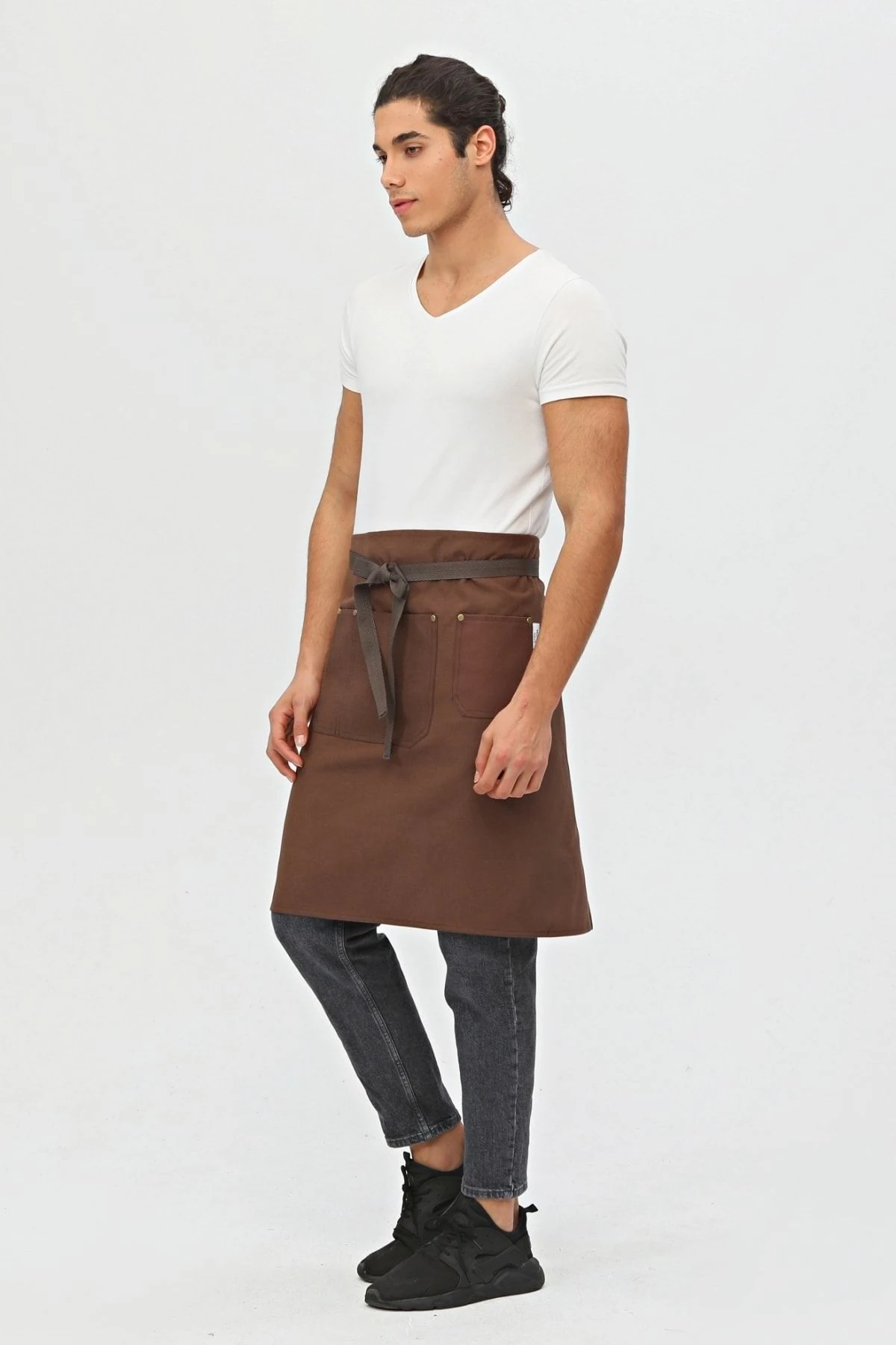 Garson, Barista, Kafe, Barmen, Çiçekçi, Mutfak Önlükleri, Leke Tutmaz, Bay, Bayan, Uzun Yarım Önlük