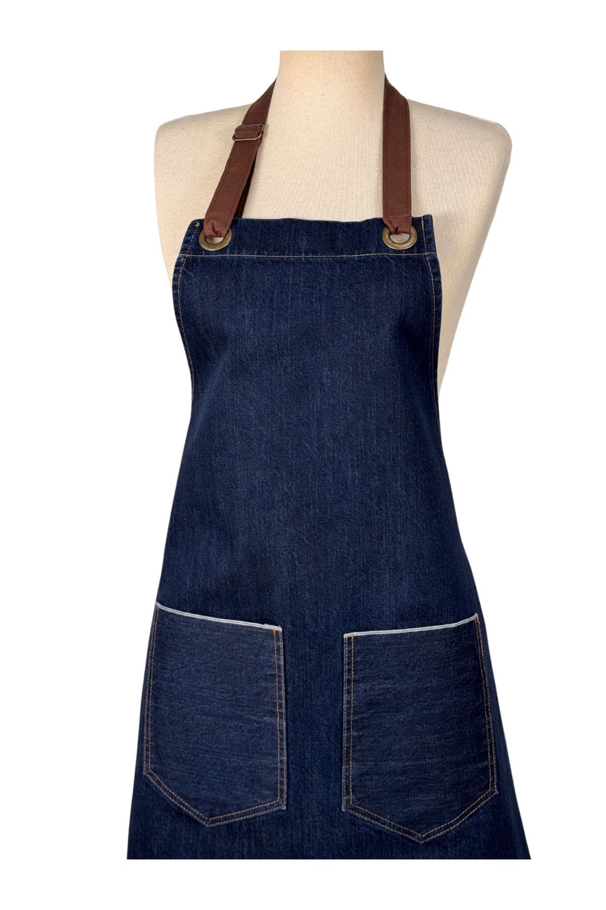Denim önlük, çiçekçi, barista, aşçı, kuafor, atölye, mutfak işleri önlük apron