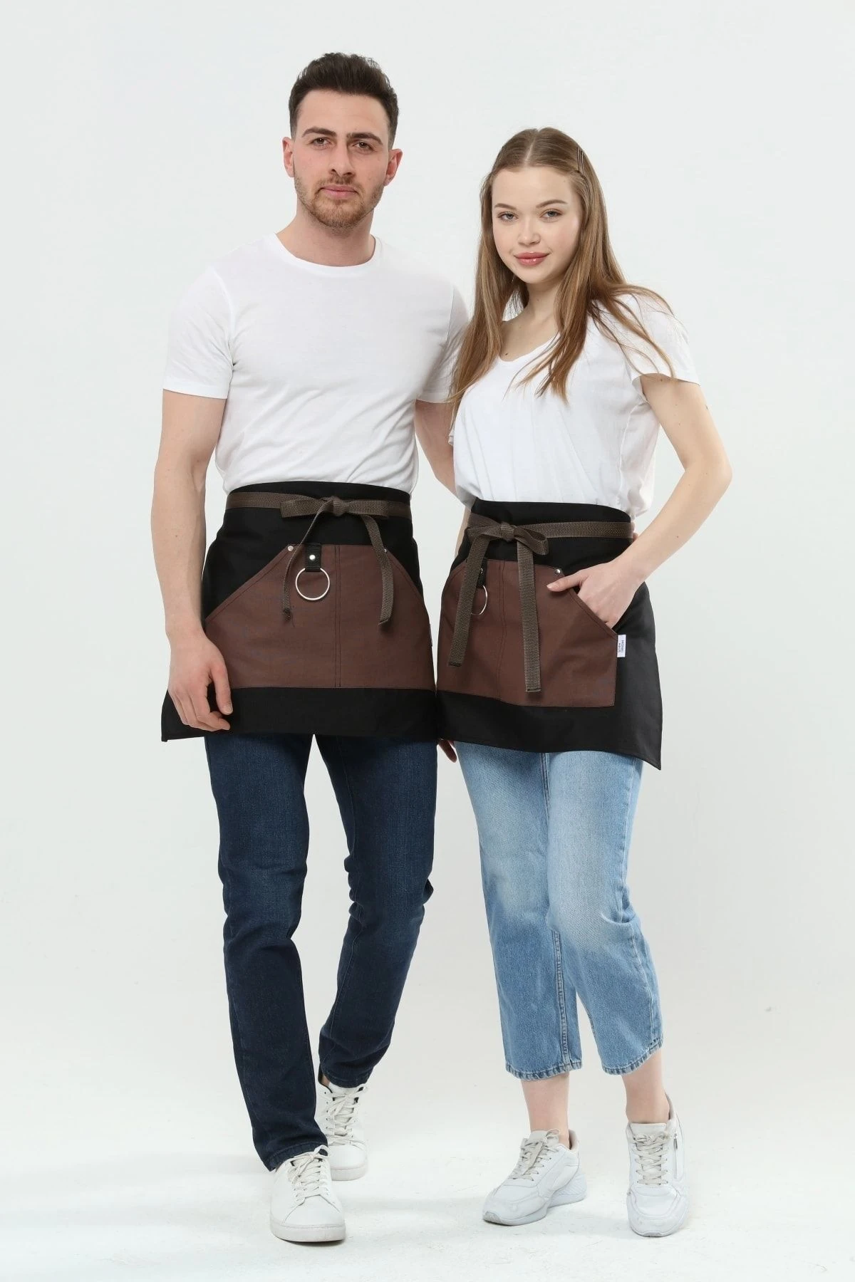 Cafe, Barista Mutfak Önlükleri - siyah kahve cep