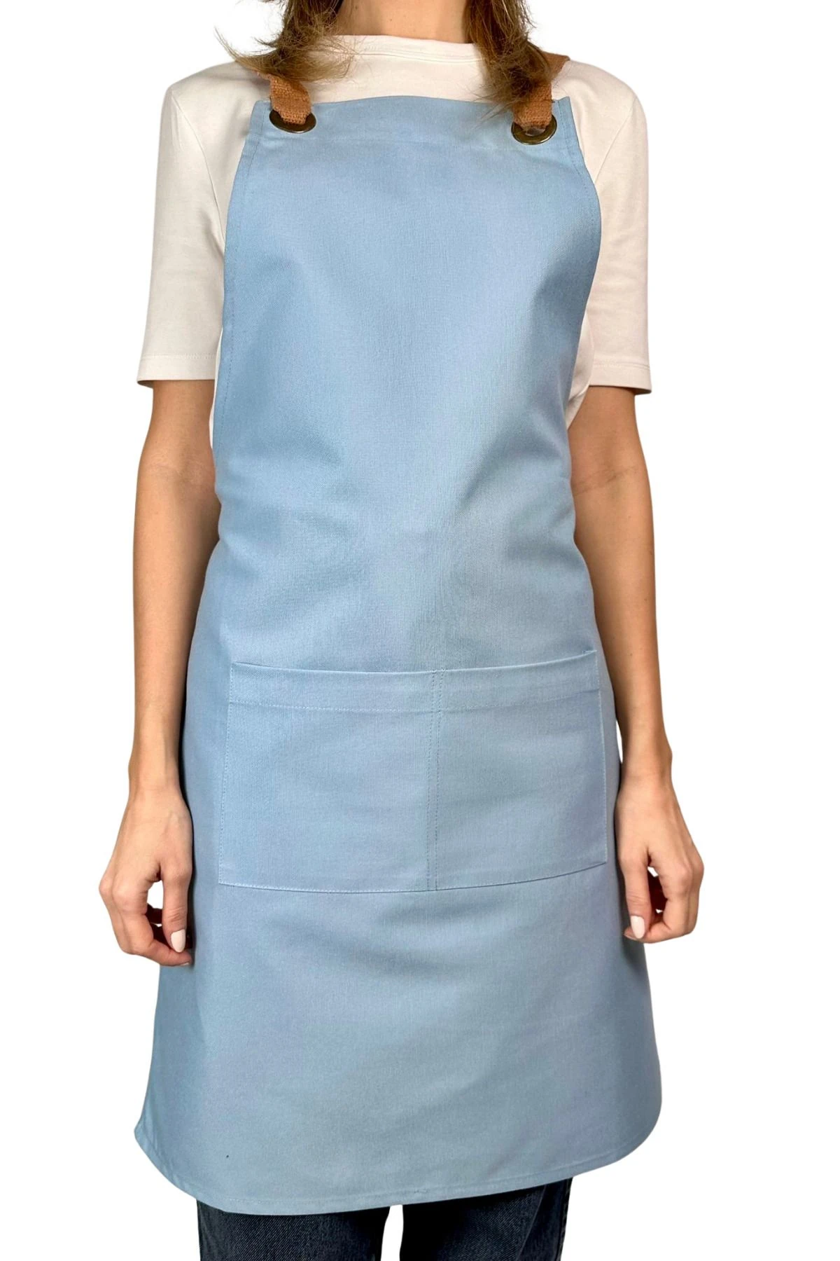 Mutfak Kafe Garson Barista Şef Aşçı Çiçekçi Seramik Tattoo Önlük Su itici Leke Tutmaz - Unisex - mavi