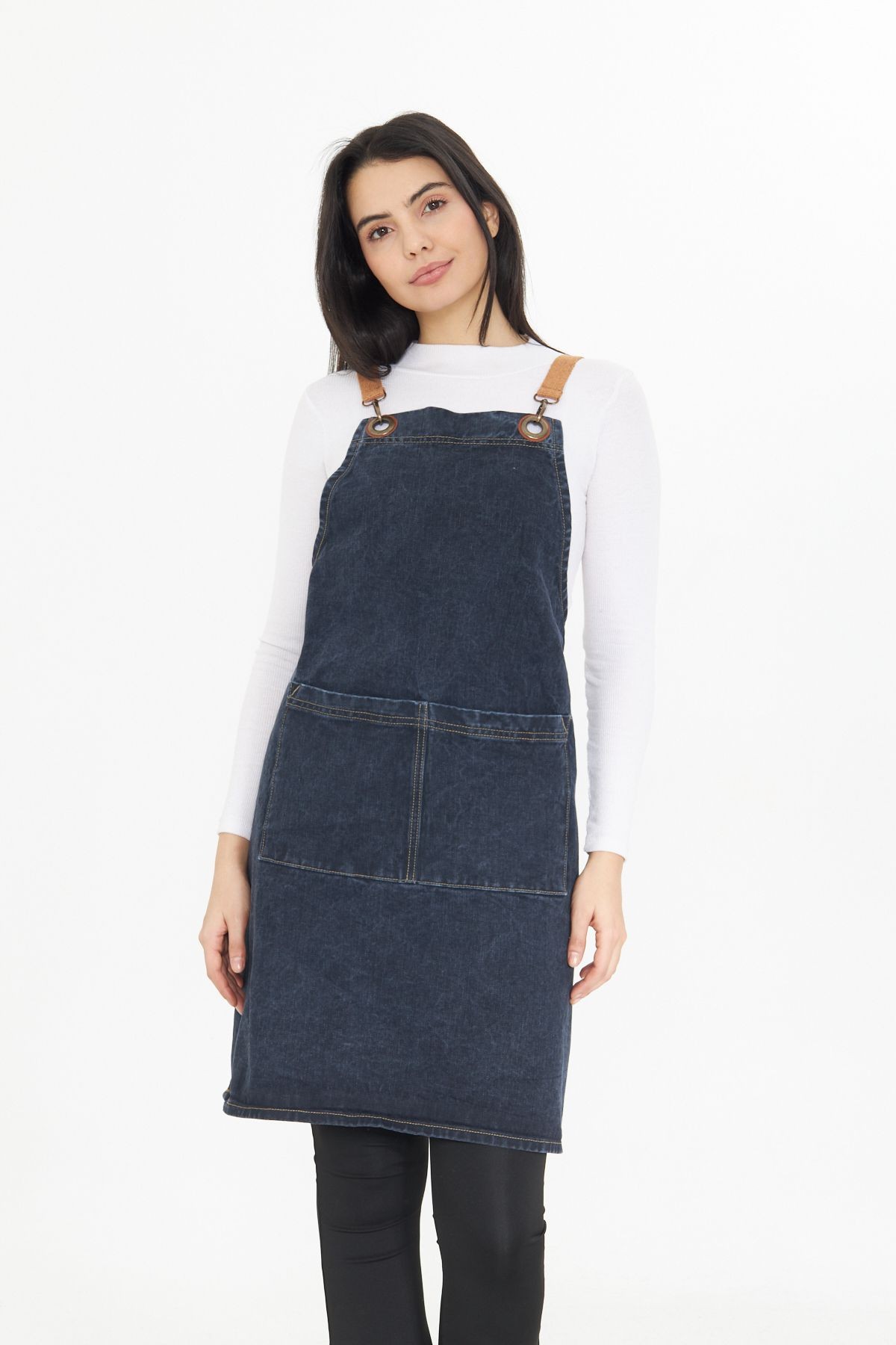 Kafe Barista Seramik Pasta Aşçı Garson Çiçekçi Restoran Cafe Denim Apron Unisex Kot Önlük