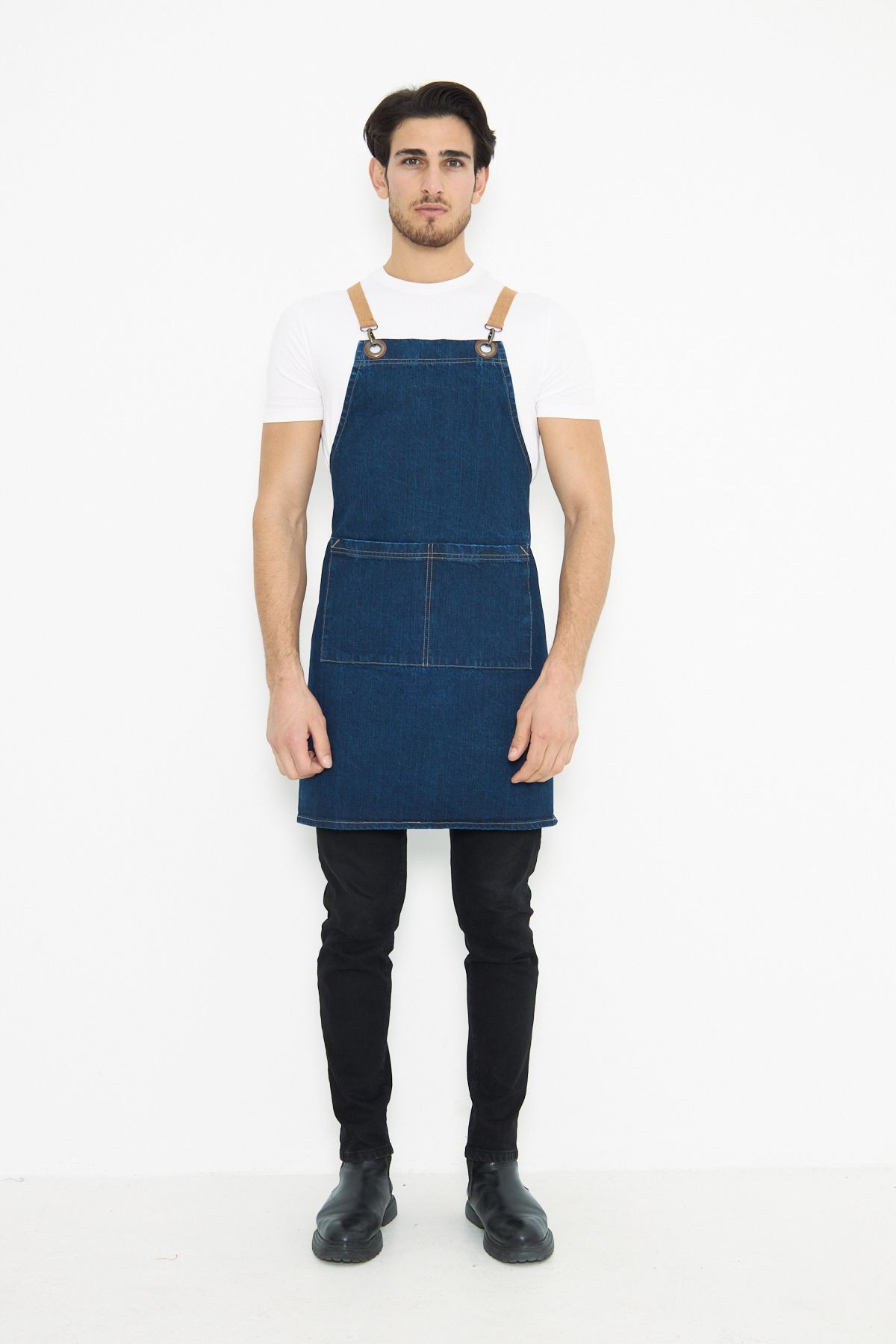 Kafe Barista Seramik Pasta Aşçı Garson Çiçekçi Restoran Cafe Denim Apron Unisex Kot Önlük