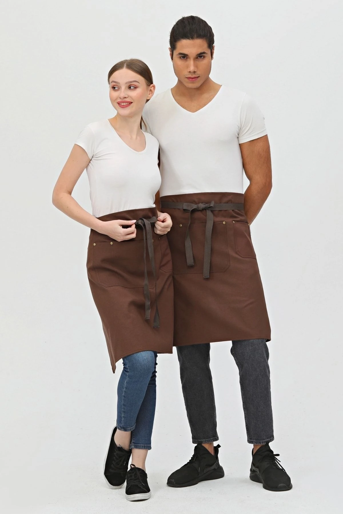 Garson, Barista, Kafe, Barmen, Çiçekçi, Mutfak Önlükleri, Leke Tutmaz, Bay, Bayan, Uzun Yarım Önlük