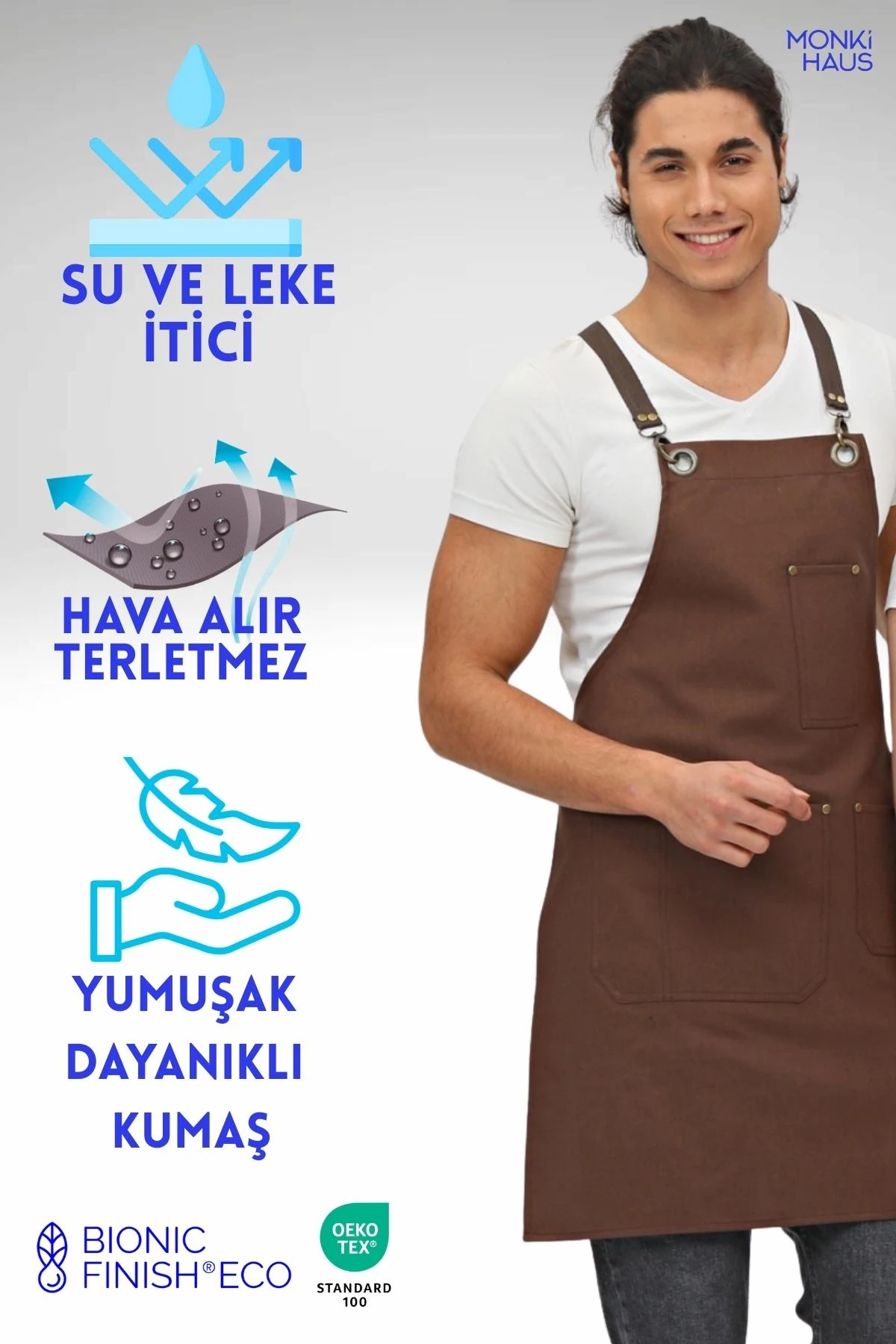 Cafe, Barista, Kuaför, Mutfak, Chef, Şef, Ressam Ve Çiçekçi Önlükleri Leke Tutmaz Önlük