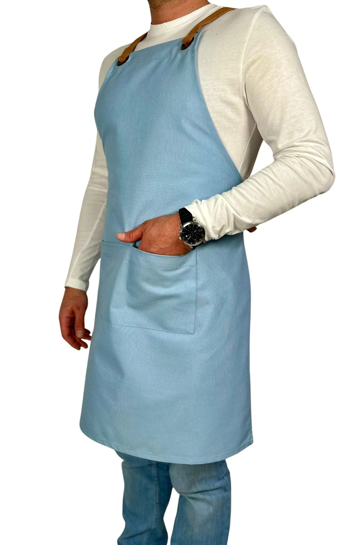 Mutfak Kafe Garson Barista Şef Aşçı Çiçekçi Seramik Tattoo Önlük Su itici Leke Tutmaz - Unisex