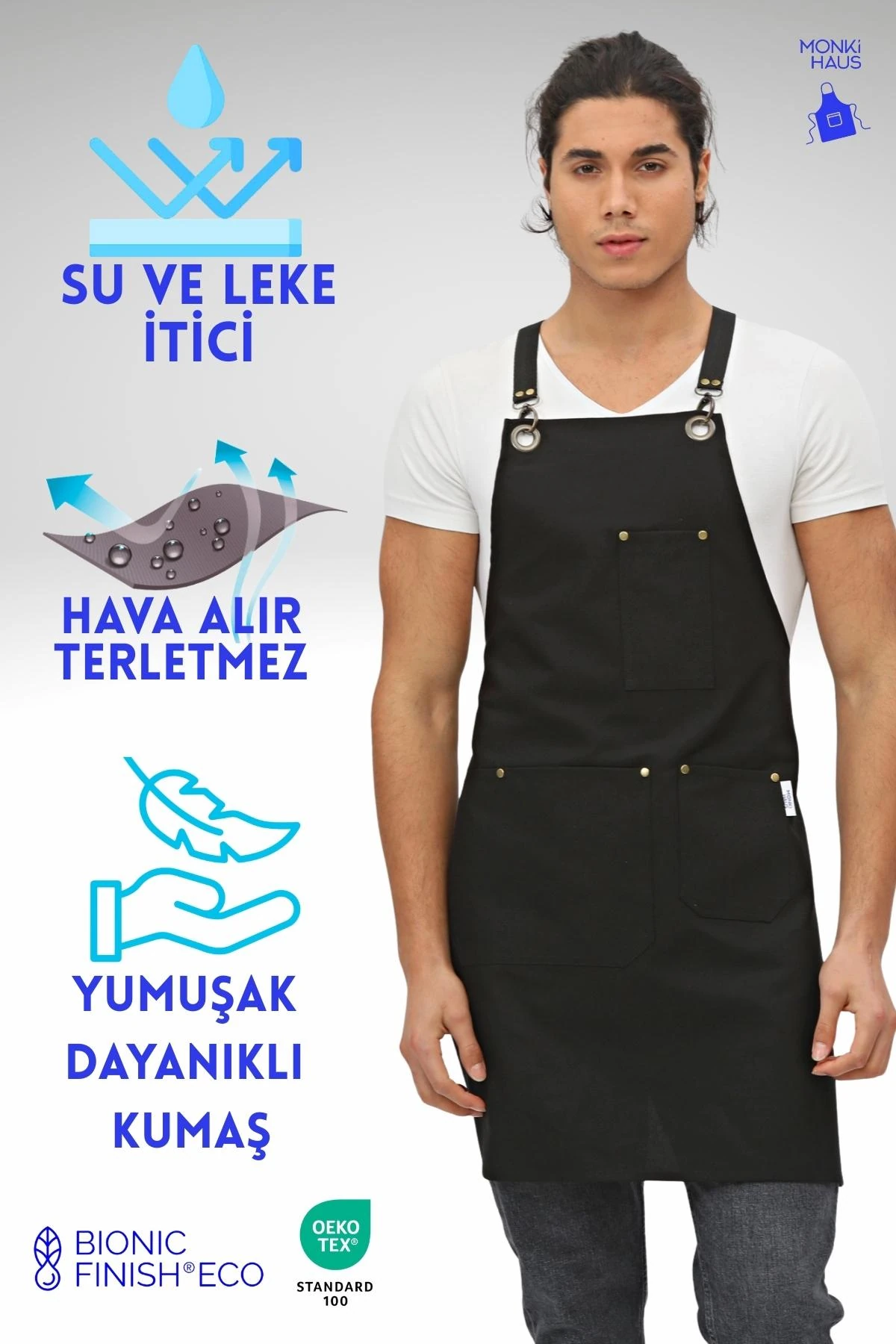 Cafe, Barista, Kuaför, Mutfak, Chef, Şef, Ressam Ve Çiçekçi Önlükleri Leke Tutmaz Önlük