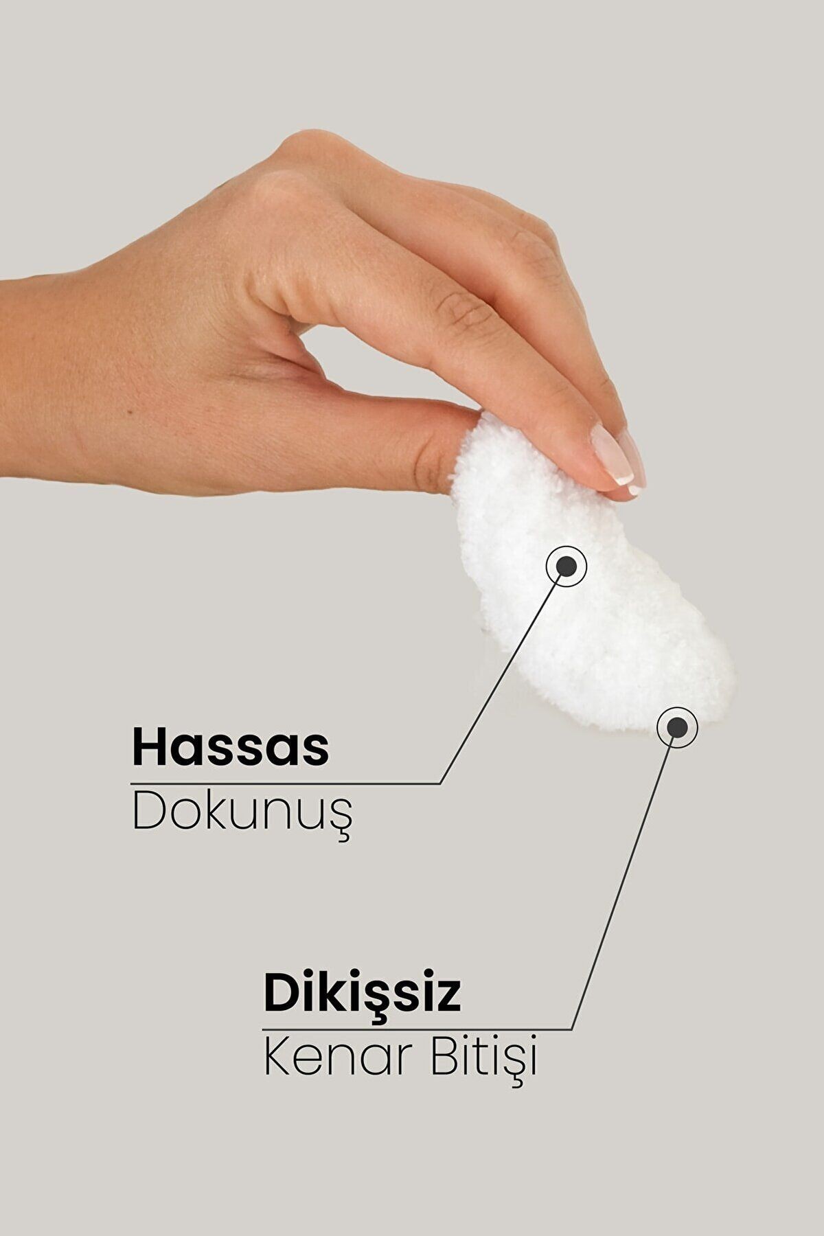 Makyaj ve Yüz Temizleme Pamuğu - Organik ve Yeniden Kullanılabilir - Büyük Boy - Monoibio