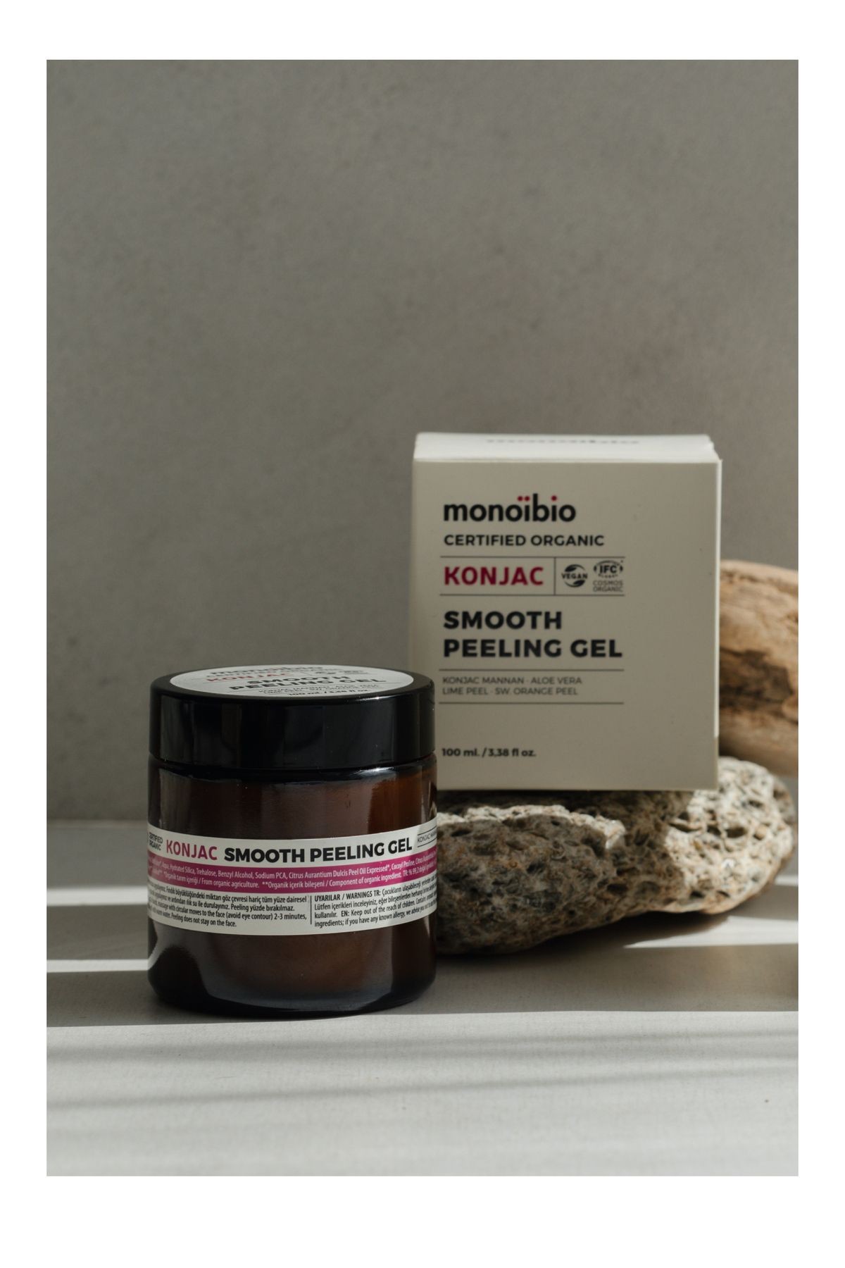 Konjac Organik Yüz Peeling Jeli - Cilt Yenileyici ve Arındırıcı - Monoibio