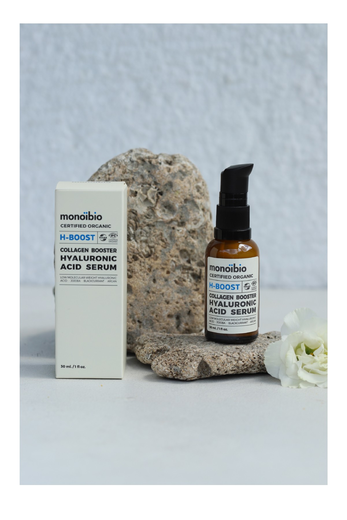 H-boost Organik Sertifikalı Hyalüronik Asit Serum – Yoğun Nemlendirici Gece Ve Gündüz Serumu 30 ml