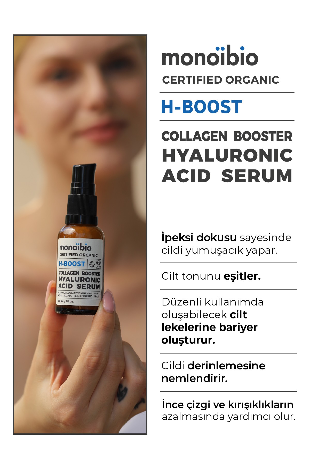 Organik Sertifikalı Hyalüronik Asit - Vitamin C Serum Seti - Vegan Gece Gündüz Serumu