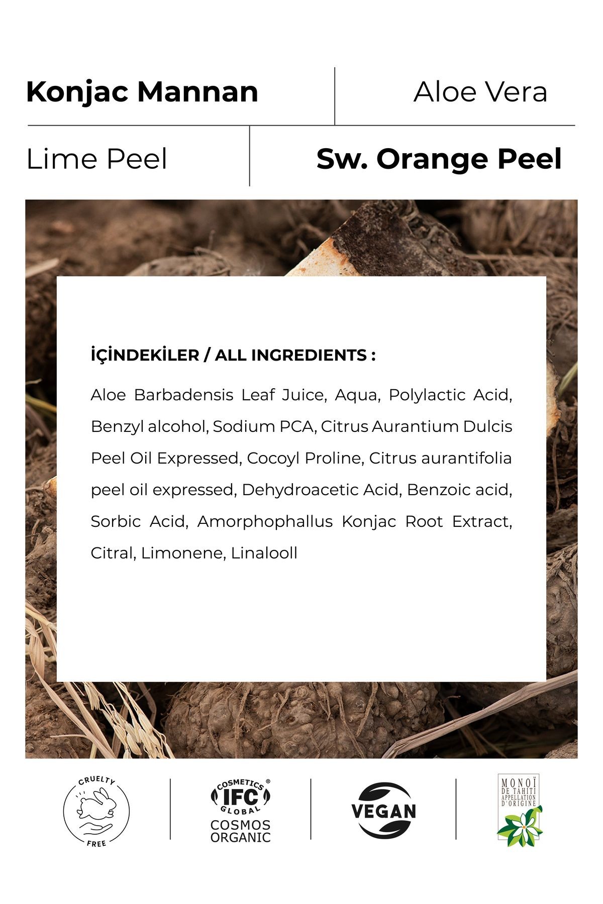 Konjac Organik Yüz Peeling Jeli - Cilt Yenileyici ve Arındırıcı - Monoibio