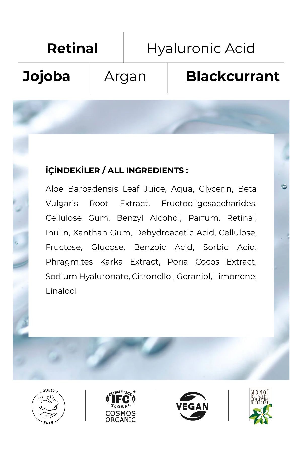 Good Skin Organik Retinol Serum - Hyalüronik Asit Serum - Vitamini A Aydınlatıcı Retinal Serum 30 ml