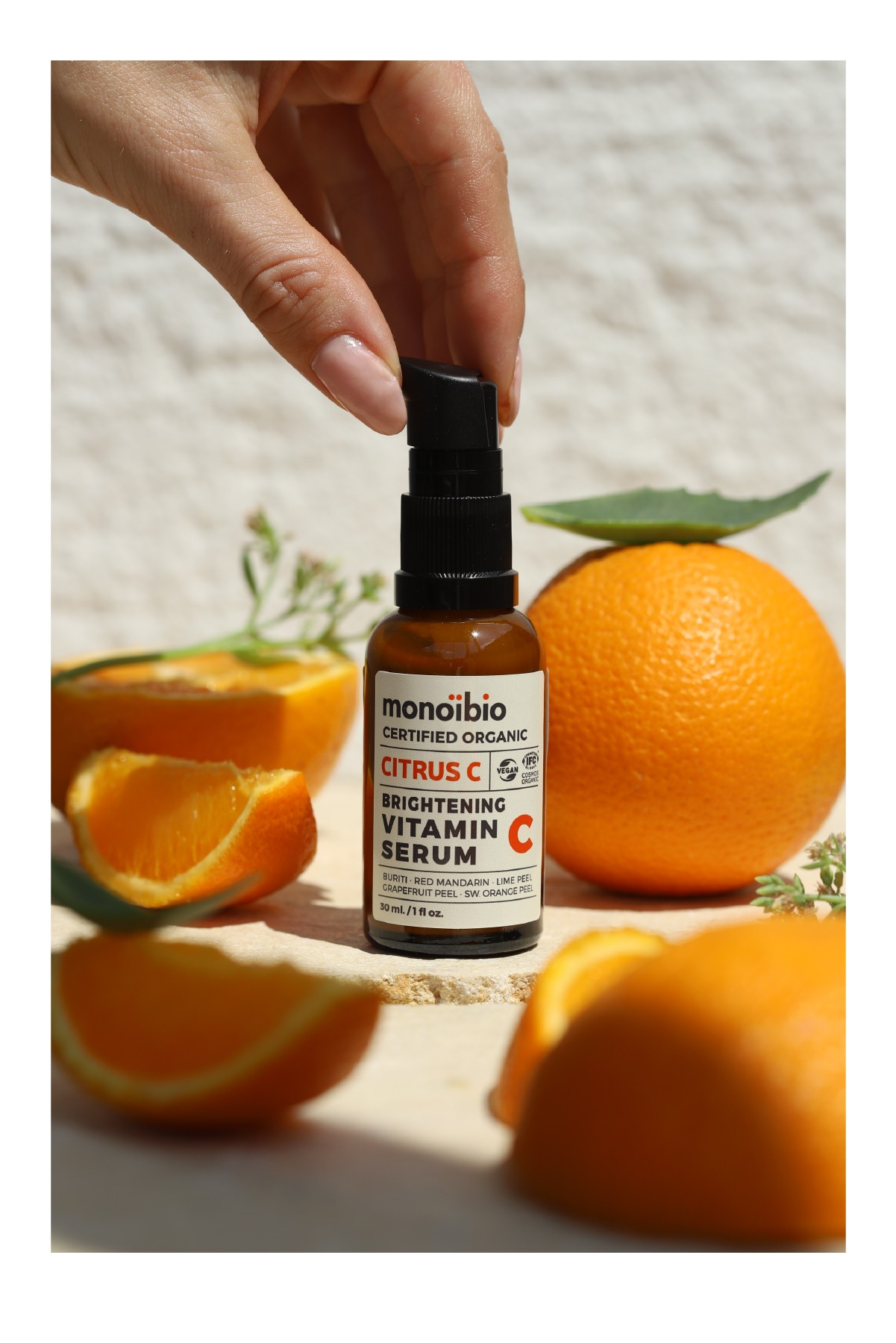 Organik Sertifikalı Hyalüronik Asit - Vitamin C Serum Seti - Vegan Gece Gündüz Serumu