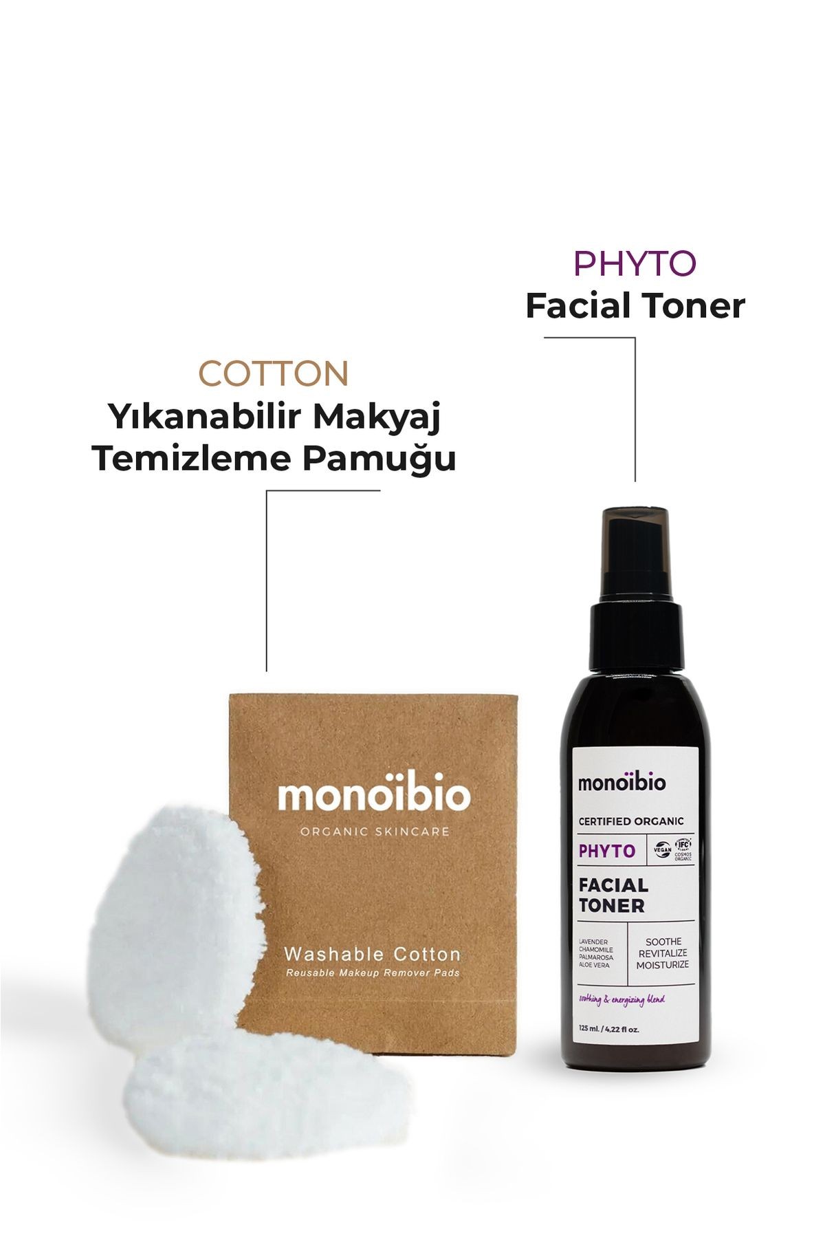 Pure Balance Makyaj Temizleme Seti - Canlandırıcı Tonik Ve Makyaj Temizleme Pamuğu 2'li Set