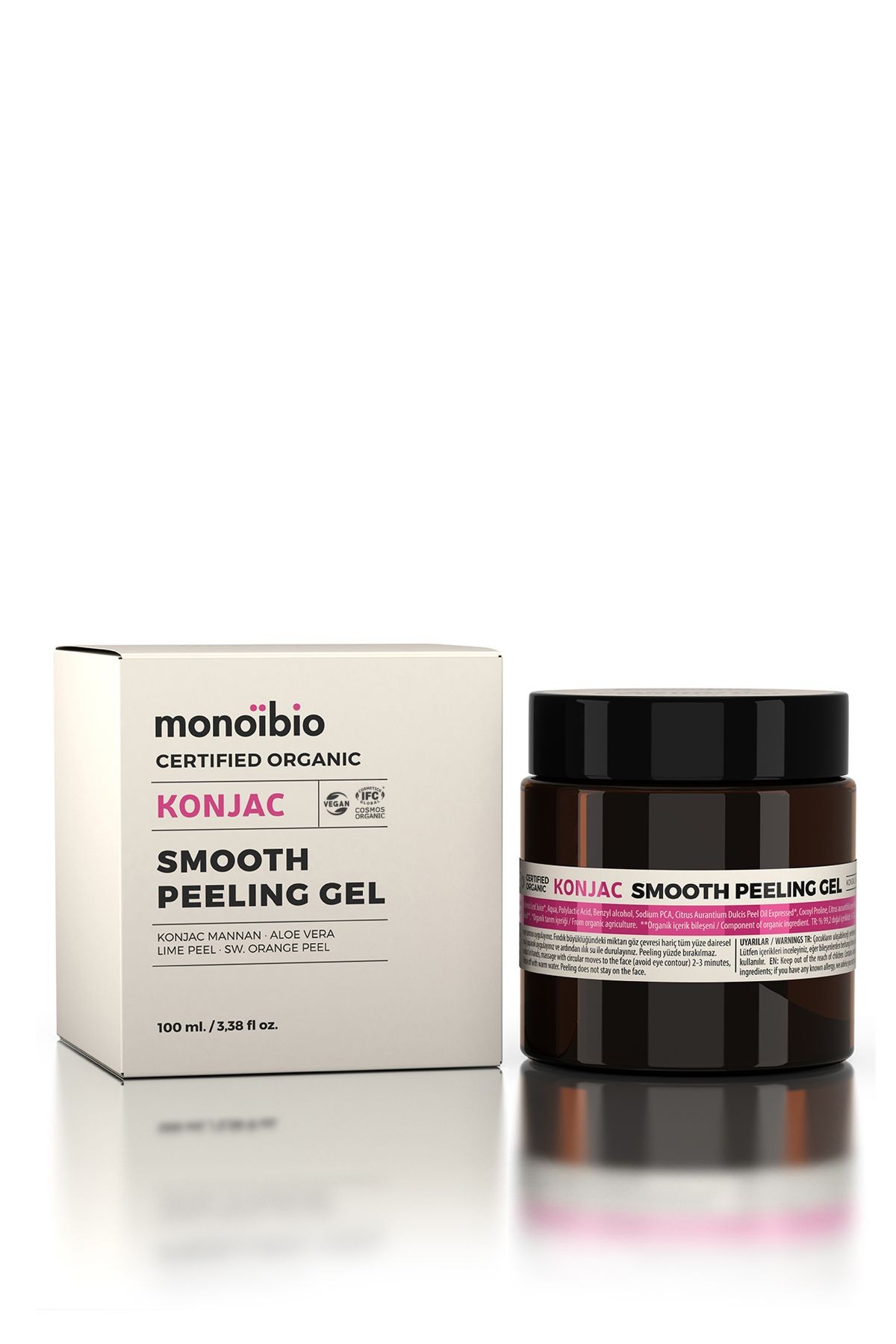 Konjac Organik Yüz Peeling Jeli - Cilt Yenileyici ve Arındırıcı - Monoibio