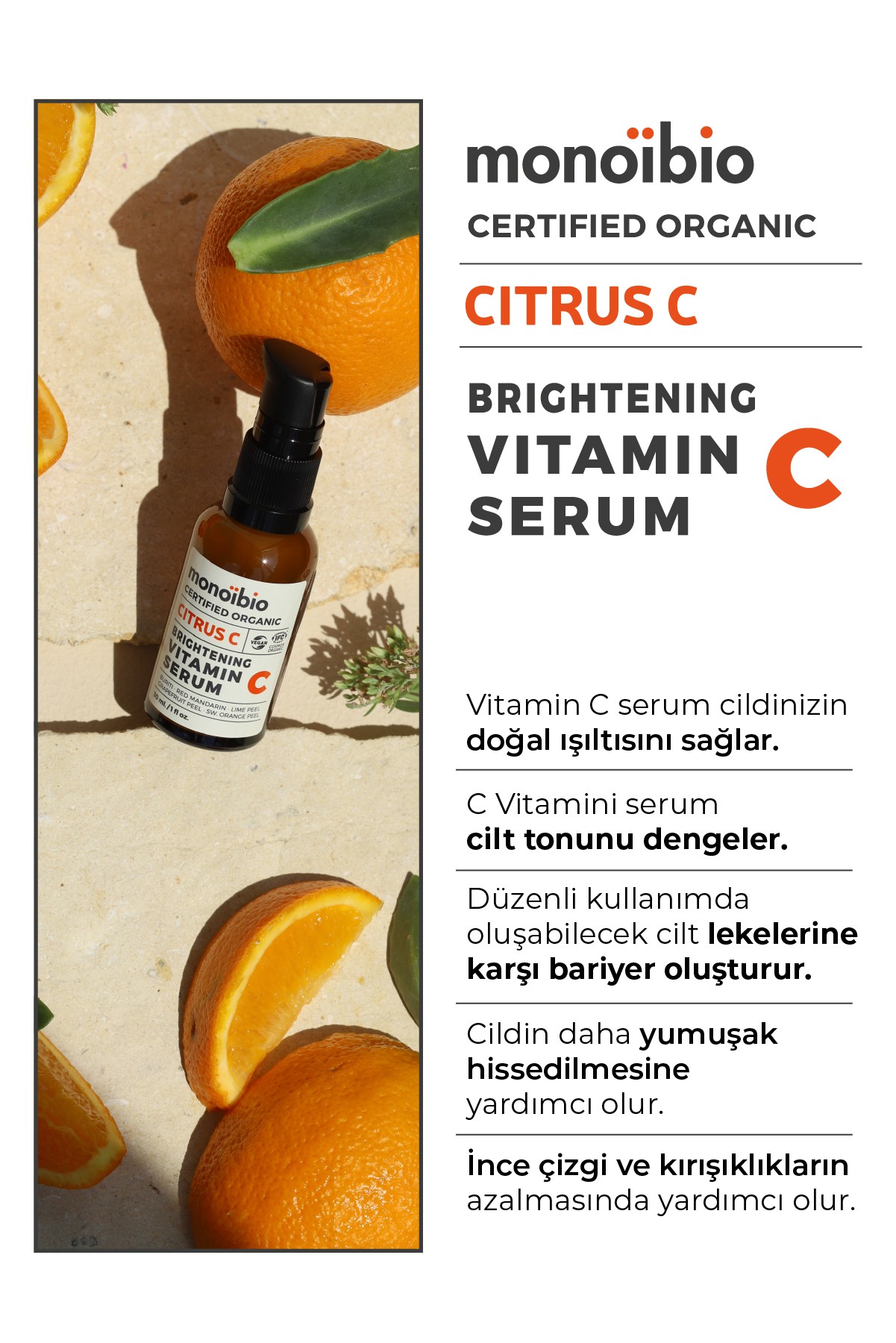Organik Sertifikalı Hyalüronik Asit - Vitamin C Serum Seti - Vegan Gece Gündüz Serumu