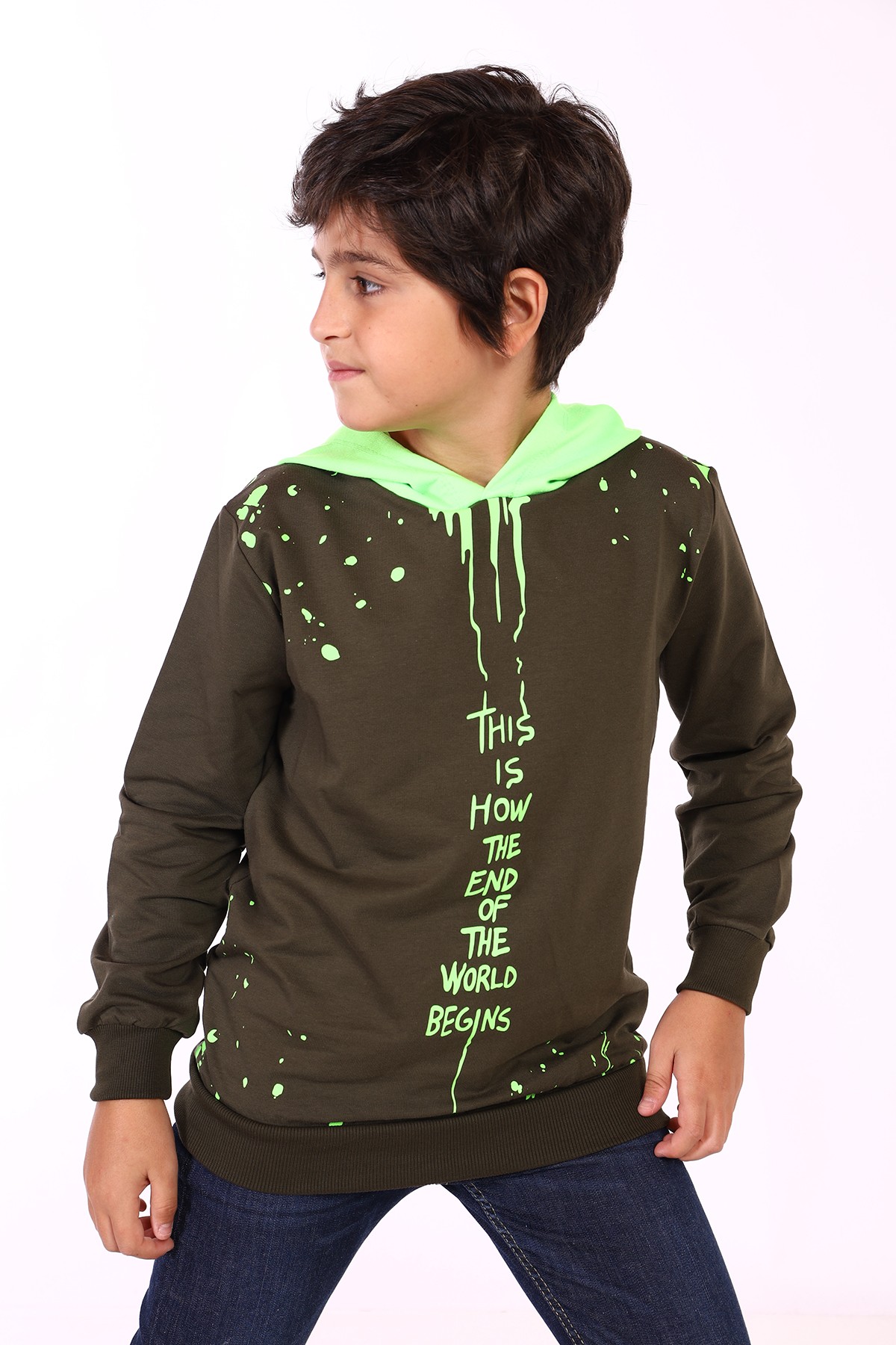 Toontoy Erkek Çocuk Neon Detaylı Sweatshirt