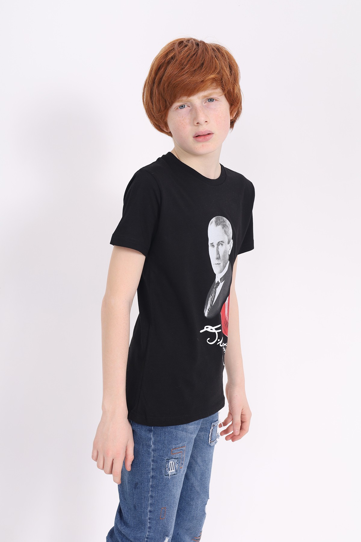 Toontoy Unisex Çocuk Atatürk Baskılı Tişört