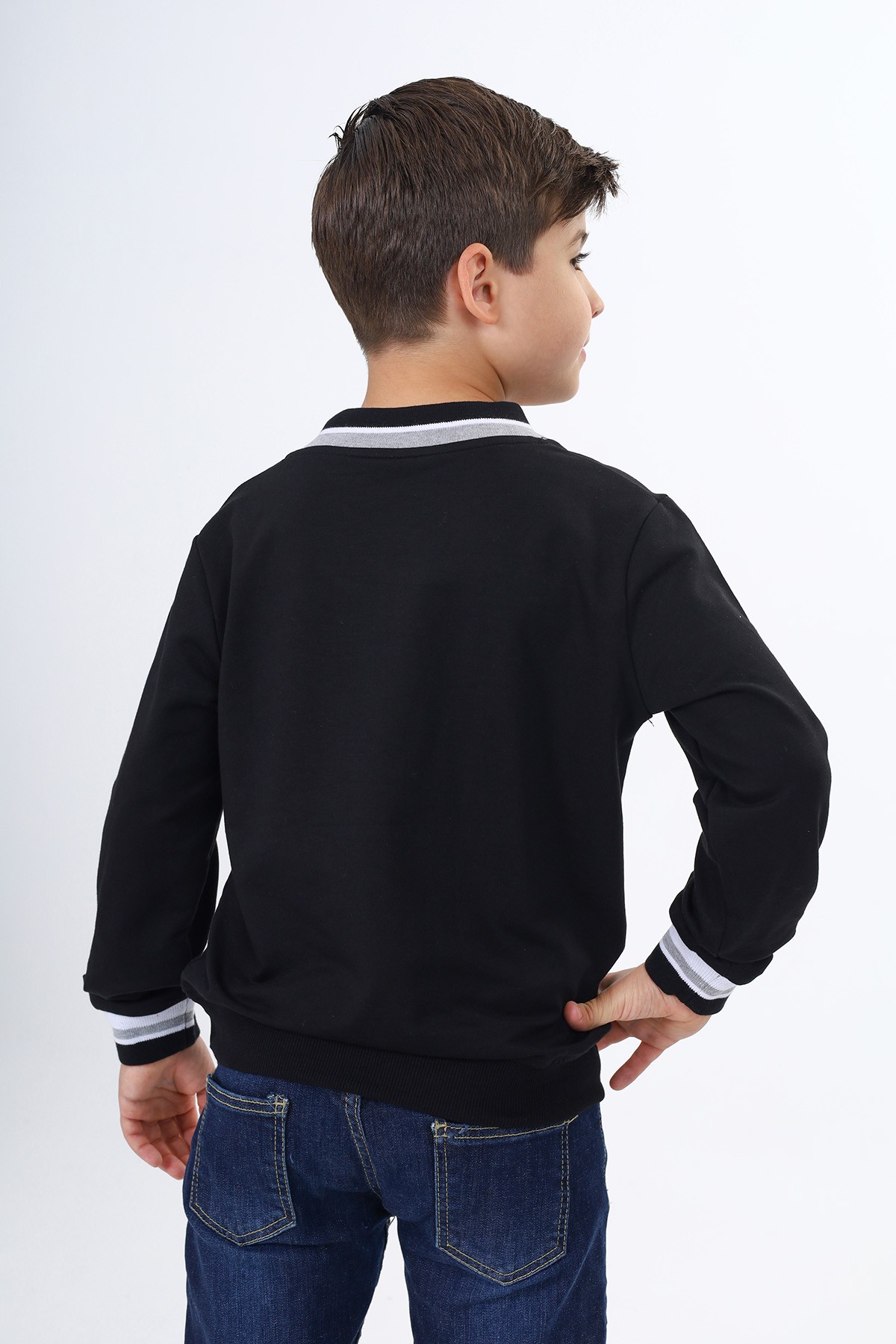 Toontoy Erkek Çocuk Okul Nakışlı Sweatshirt