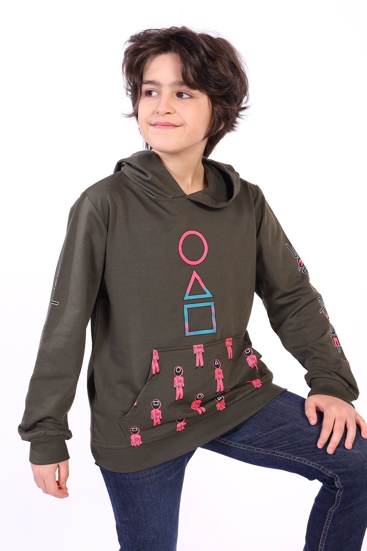 Toontoy Erkek Çocuk Squıd Game Baskılı Sweatshirt