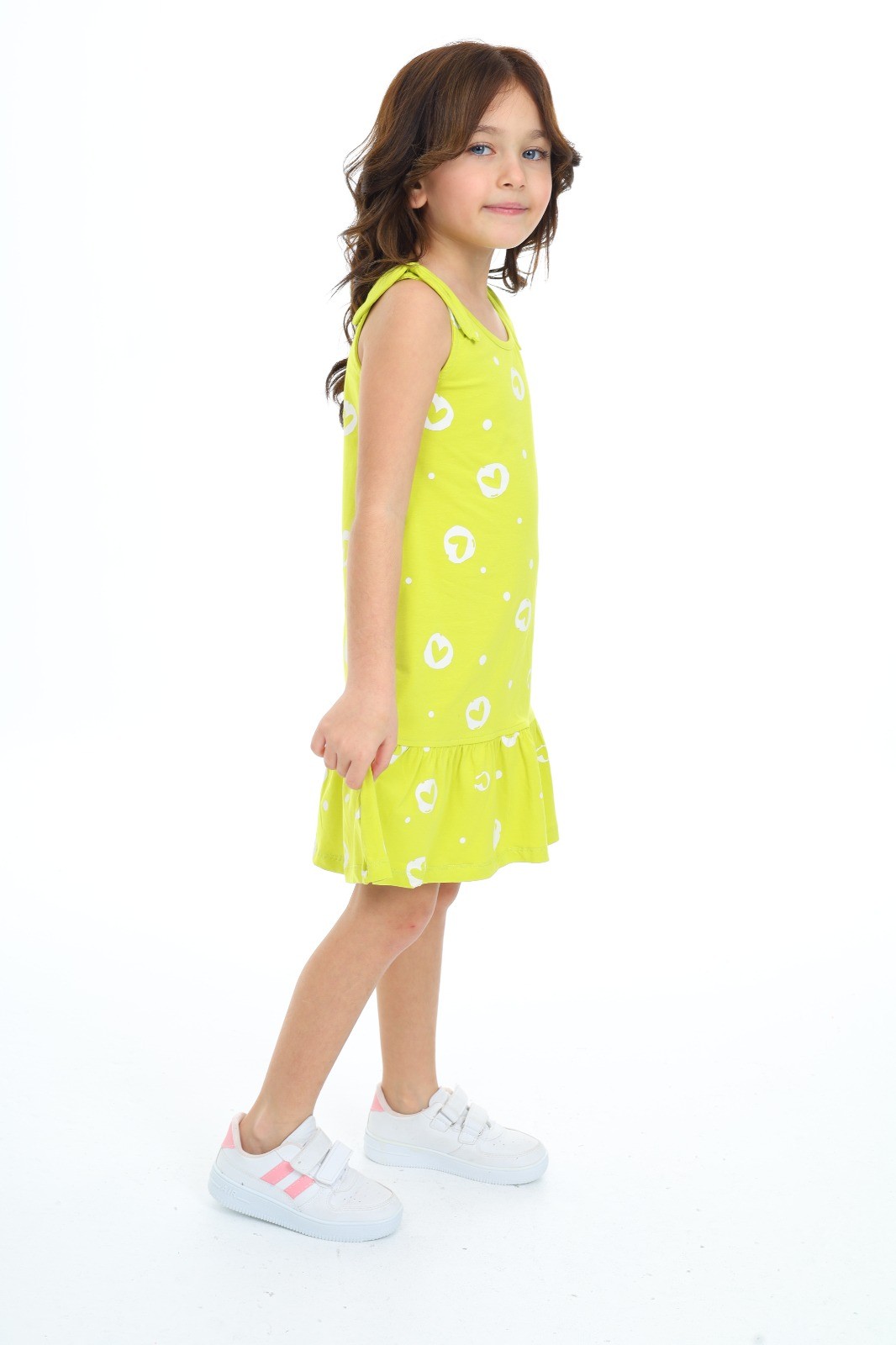 Toontoy Kız Çocuk Baskılı Elbise