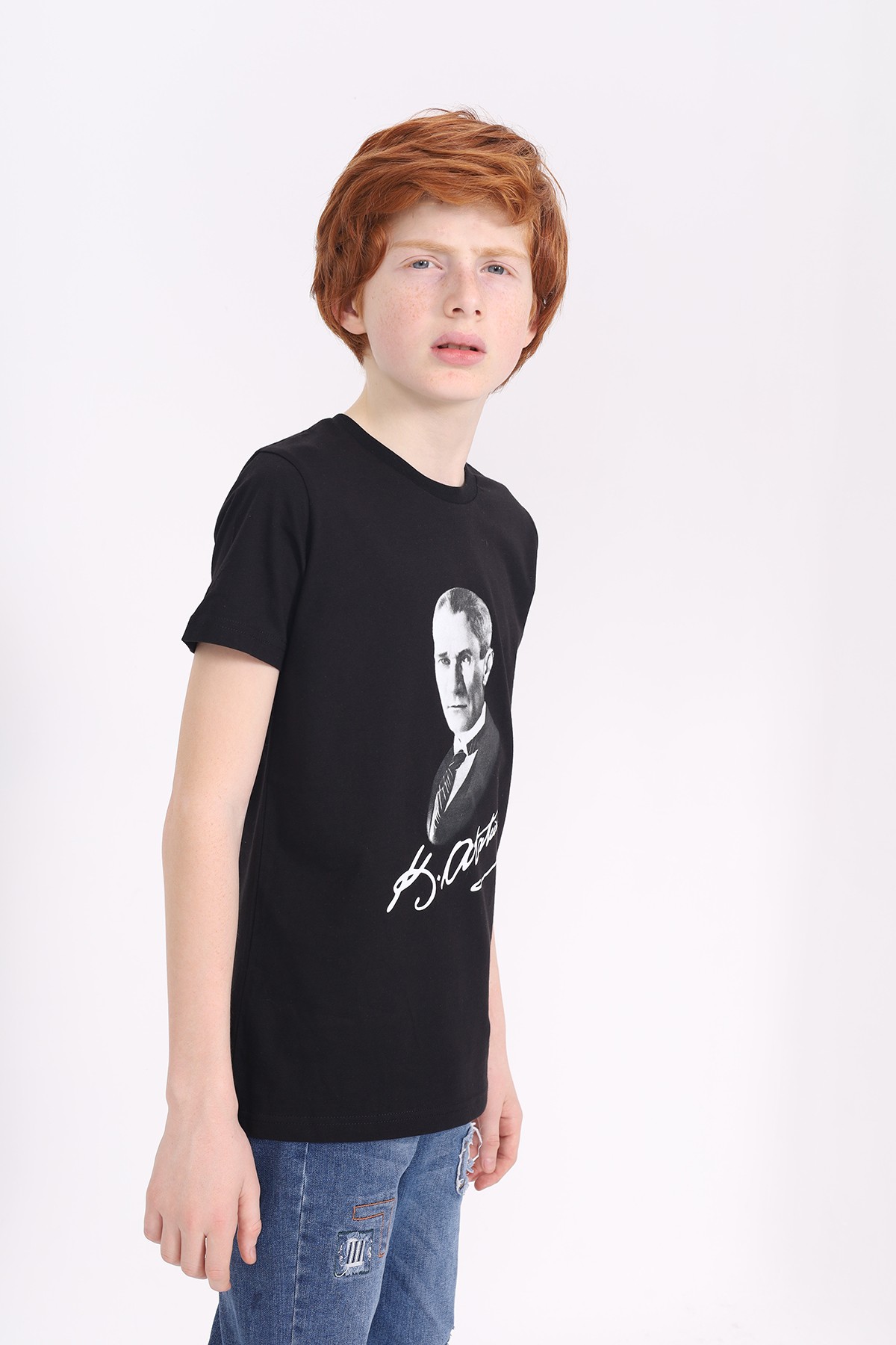 Toontoy Unisex Çocuk Atatürk Baskılı Tişört