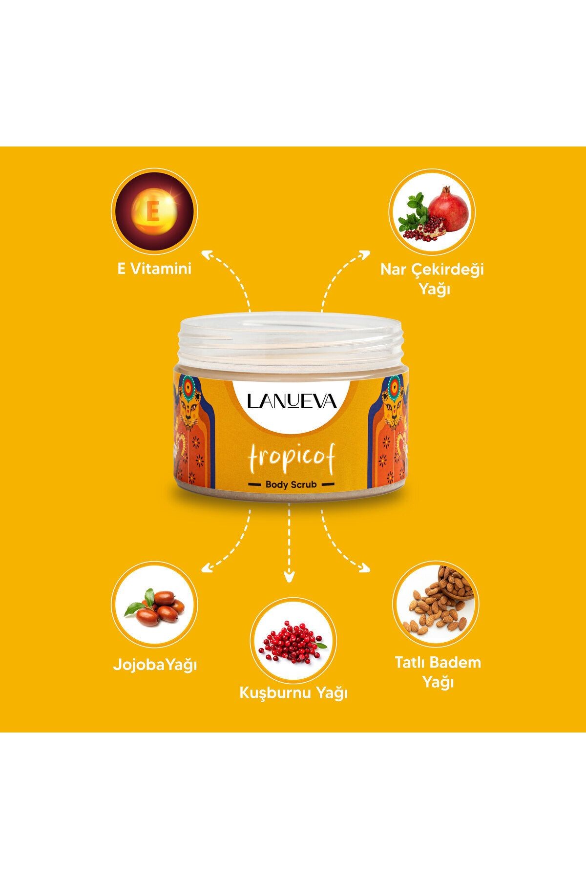 Lanueva Tropicof Body Scrub Besleyici Nemlendirici Vücut Pellingi