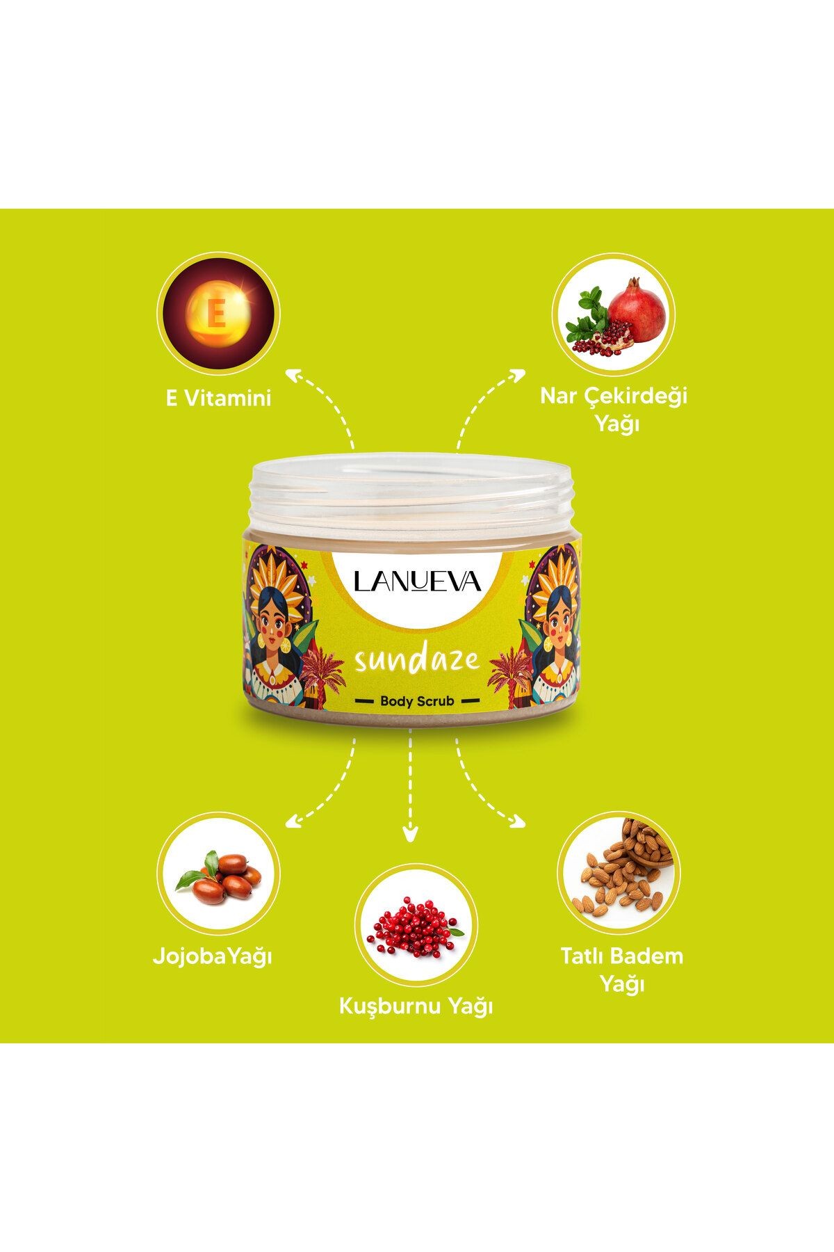 Lanueva Sundaze Body Scrub Besleyici Nemlendirici Vücut Peelingi