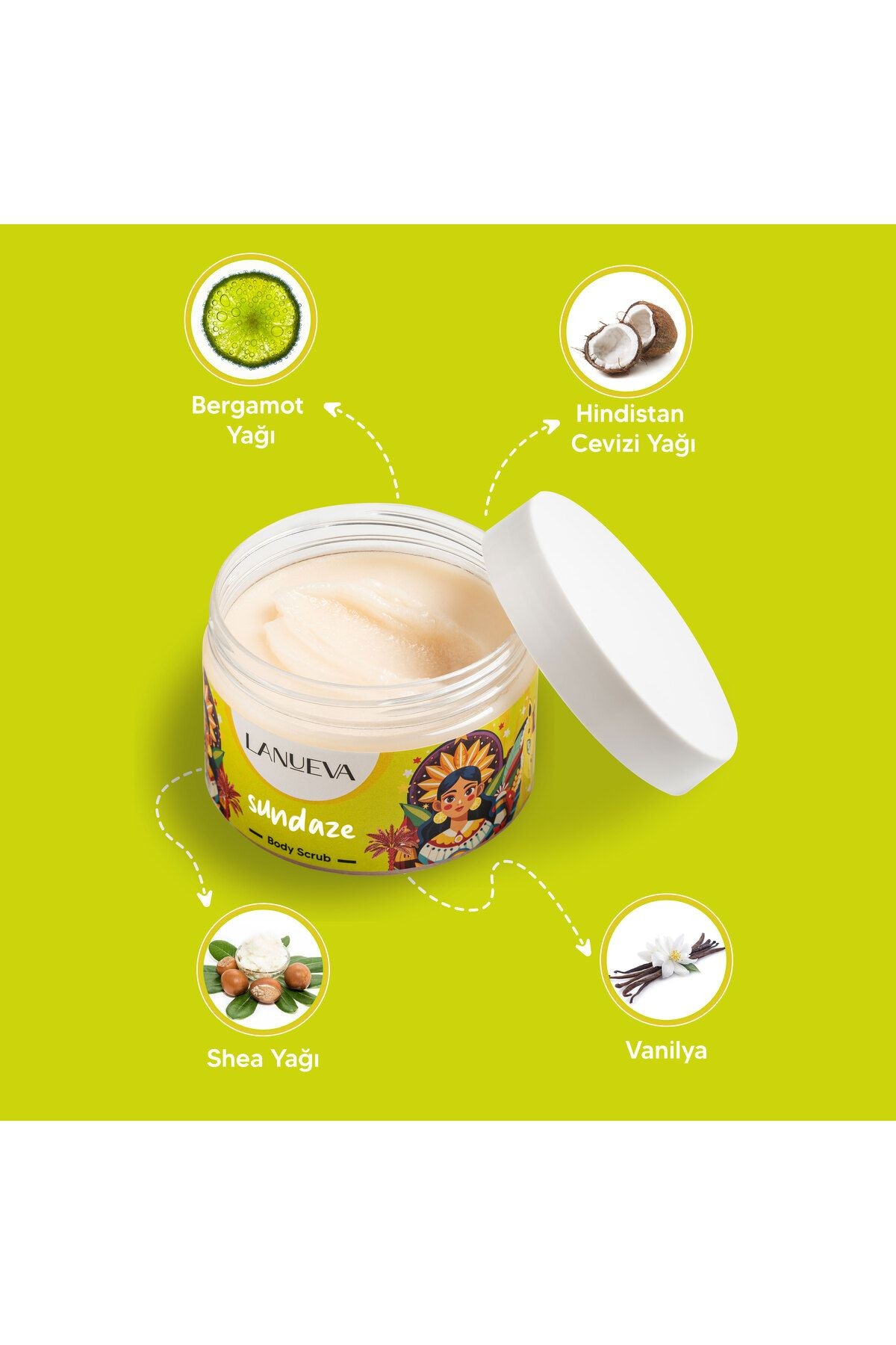 Lanueva Sundaze Body Scrub Besleyici Nemlendirici Vücut Peelingi
