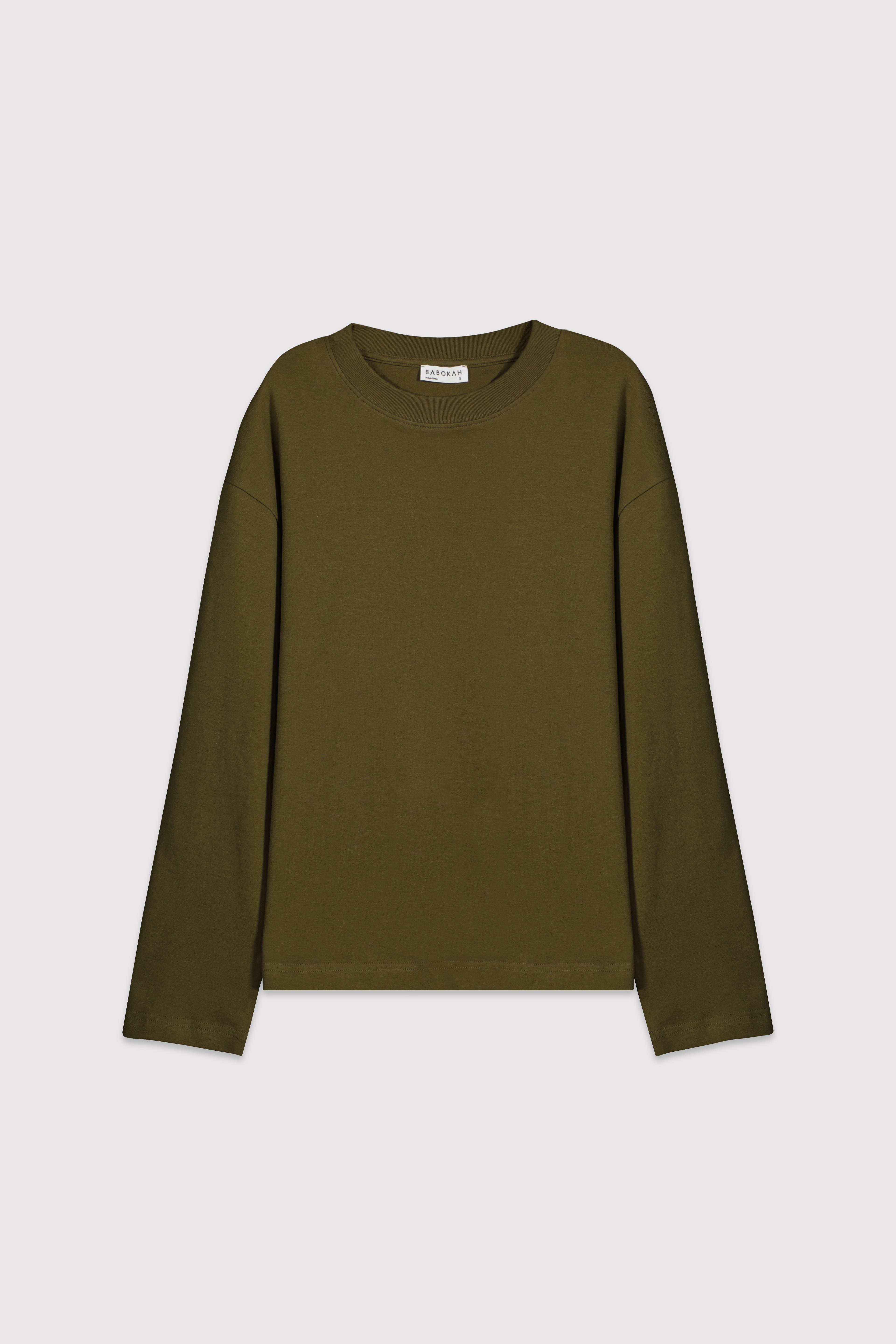Premium Uzun Kol Oversize Tshirt - KOYU HAKİ