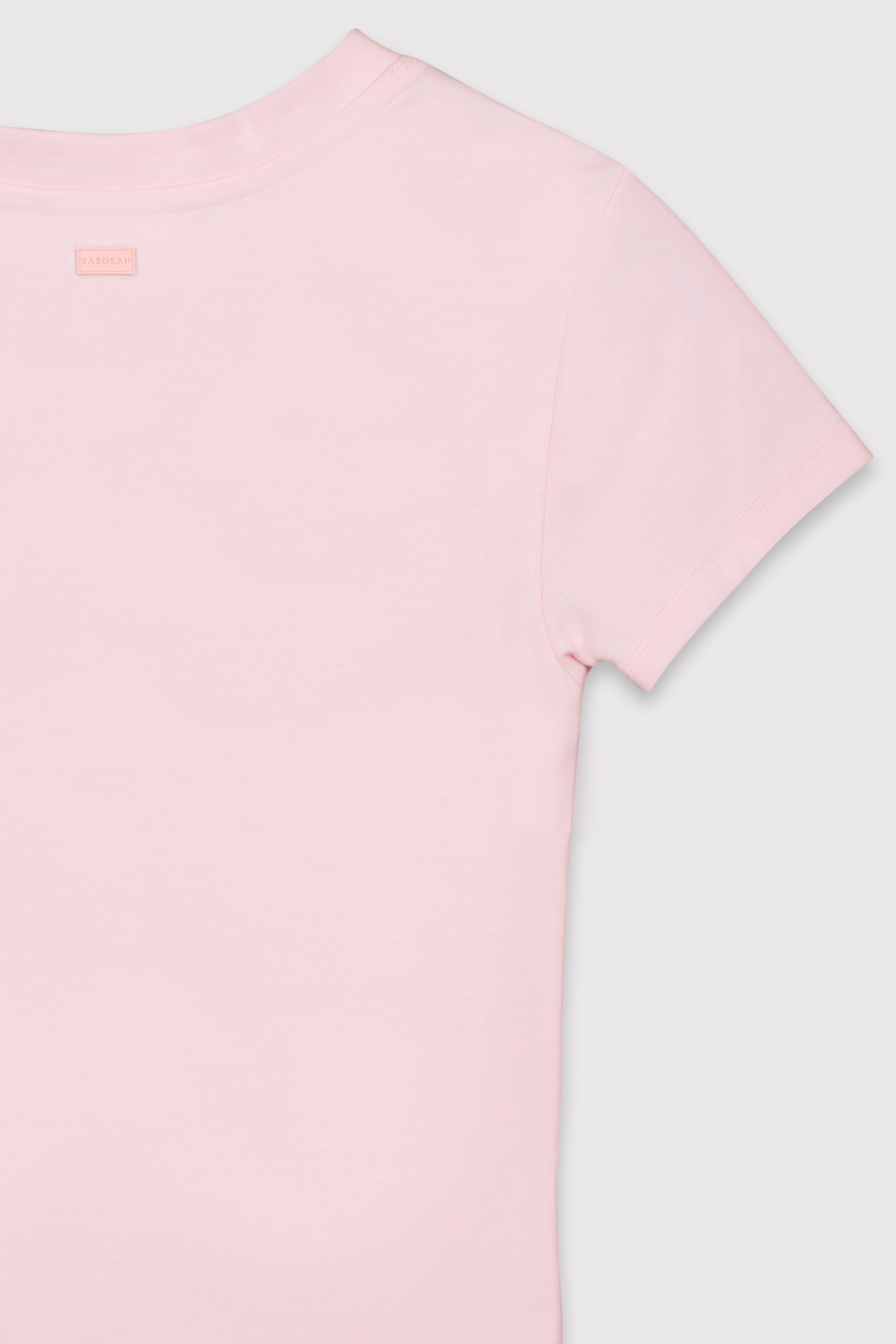 V Yaka Kısa Kol Üst - PEMBE