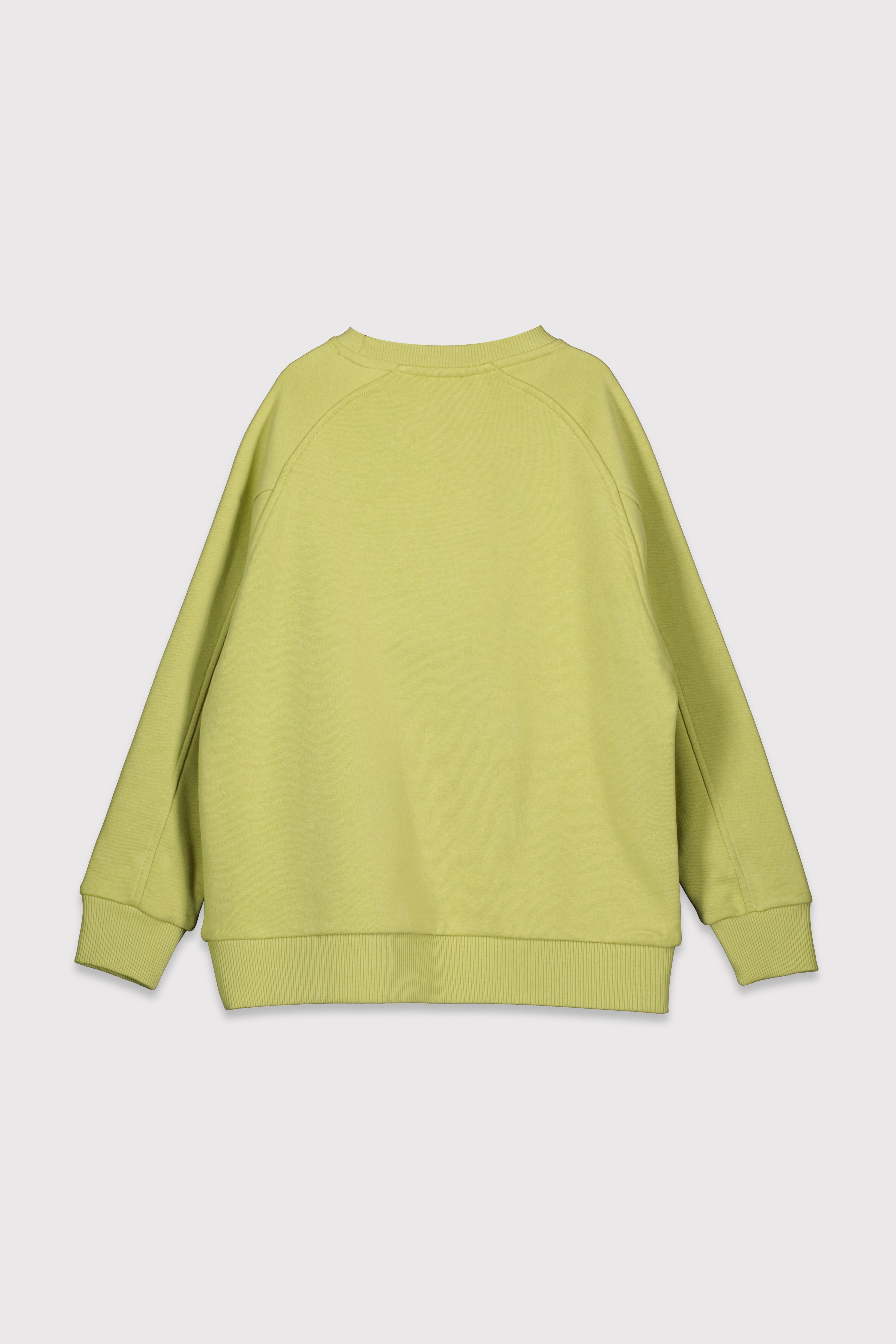 Reglan Kol Etiketli Sweatshirt - LIME
