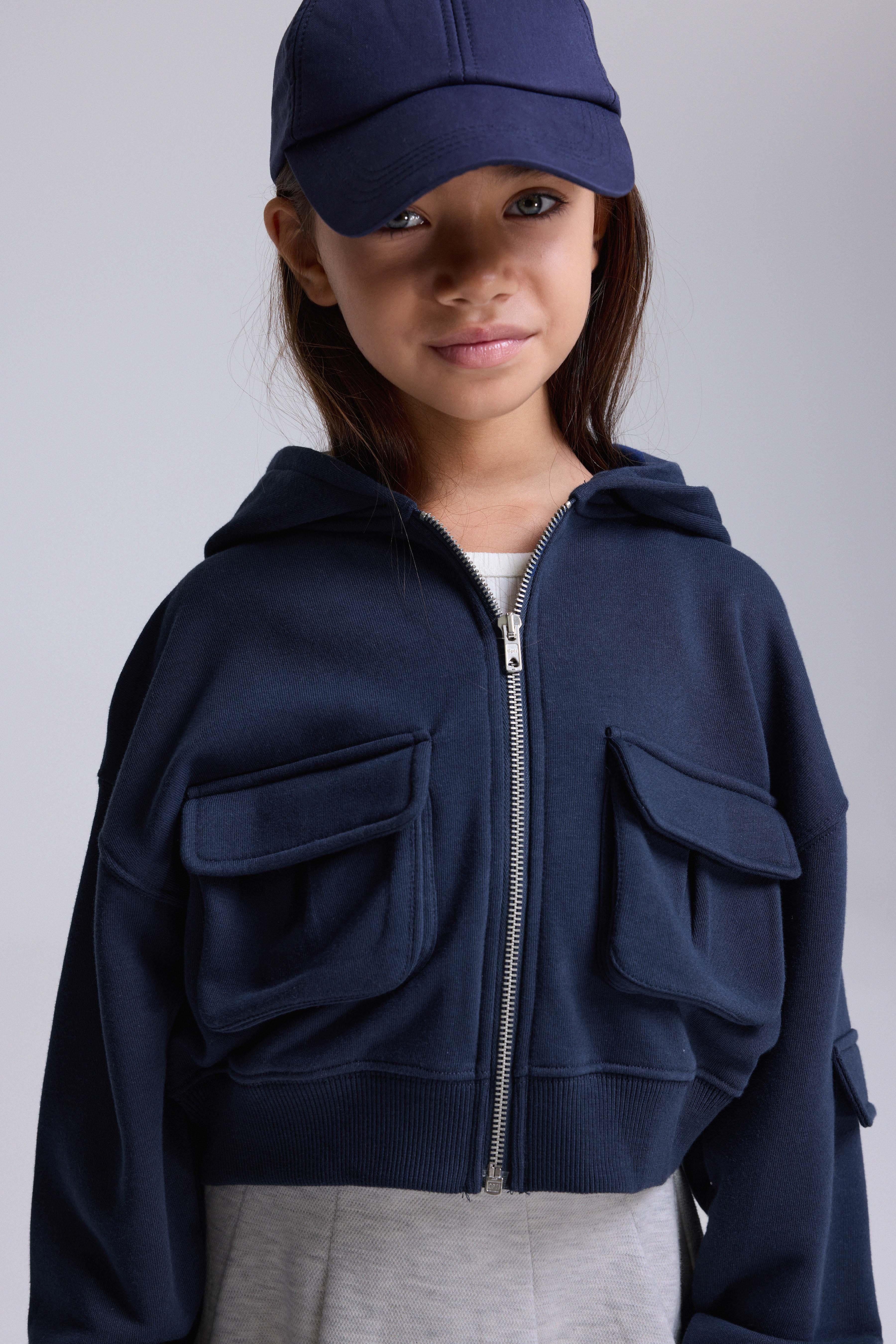 (Kids Girl) Kargo Cepli Bomber Ceket