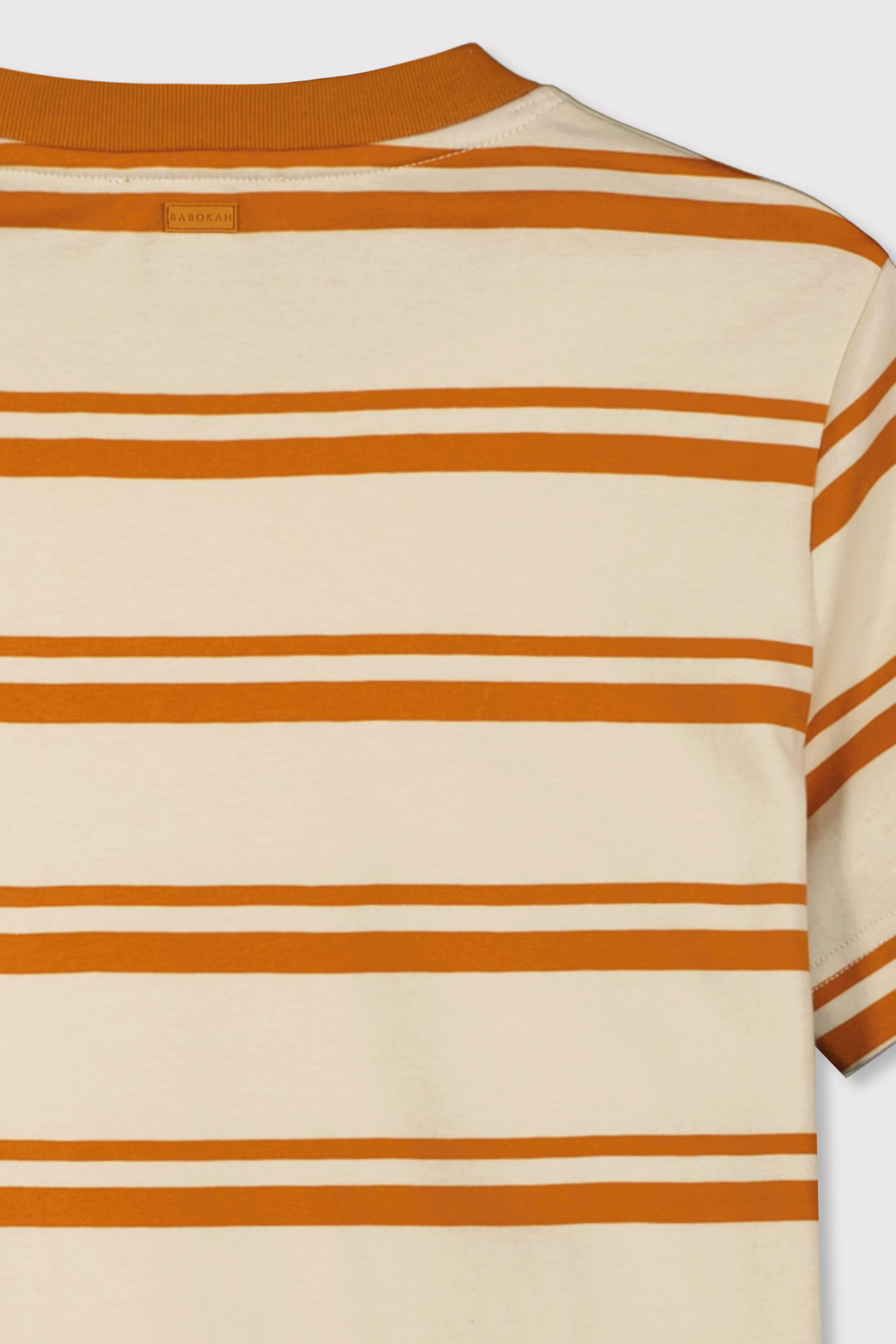 Çizgili Regular Basic Tshirt - KARAMEL ÇİZGİLİ