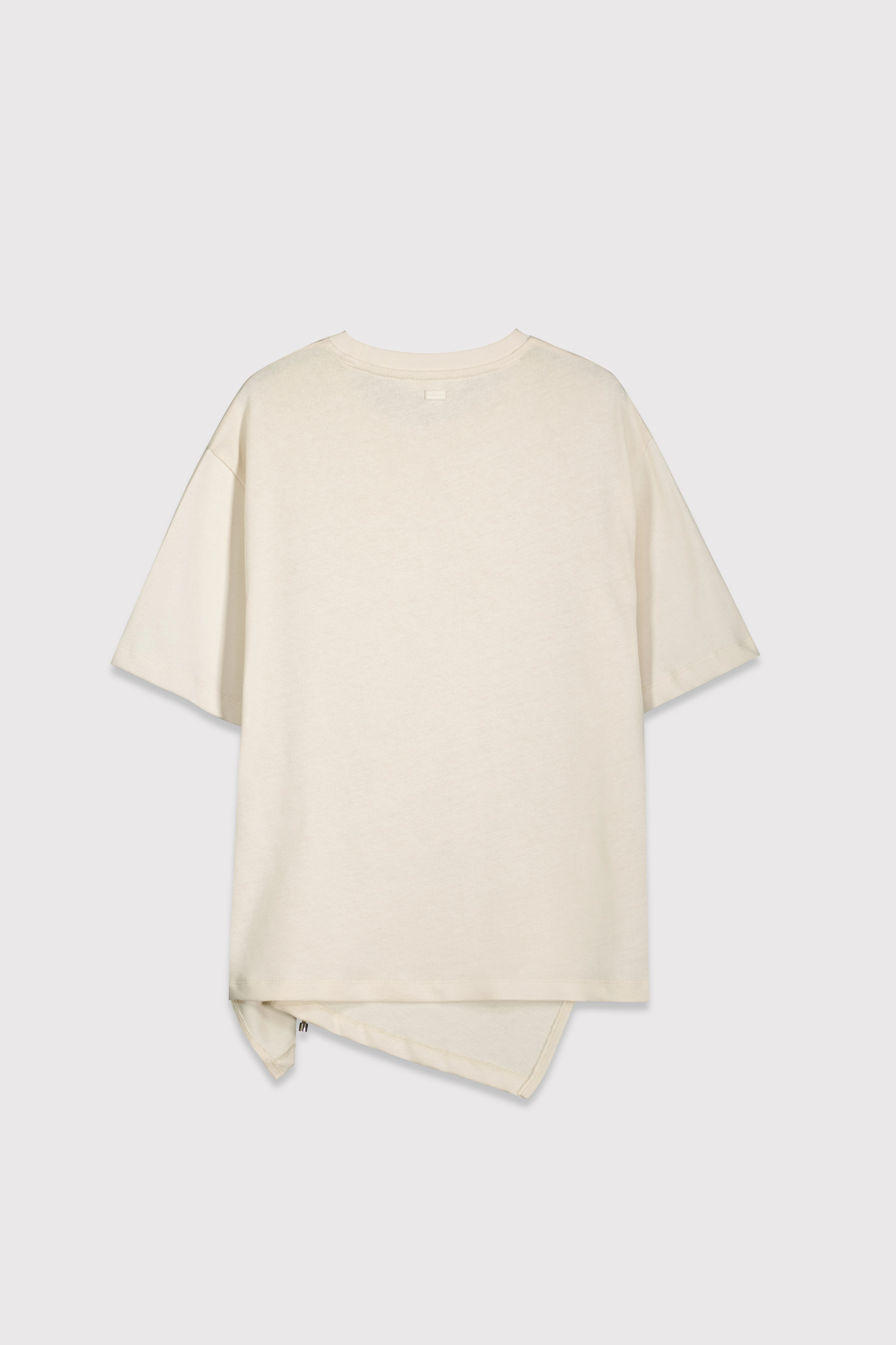 Drapeli Asimetrik Tshirt - KUM BEJİ