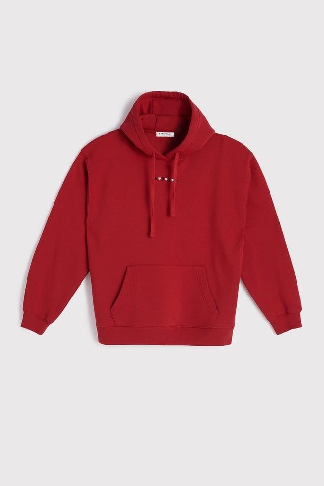 Sevgililer Günü Özel Erkek  Sweatshirt - KIRMIZI