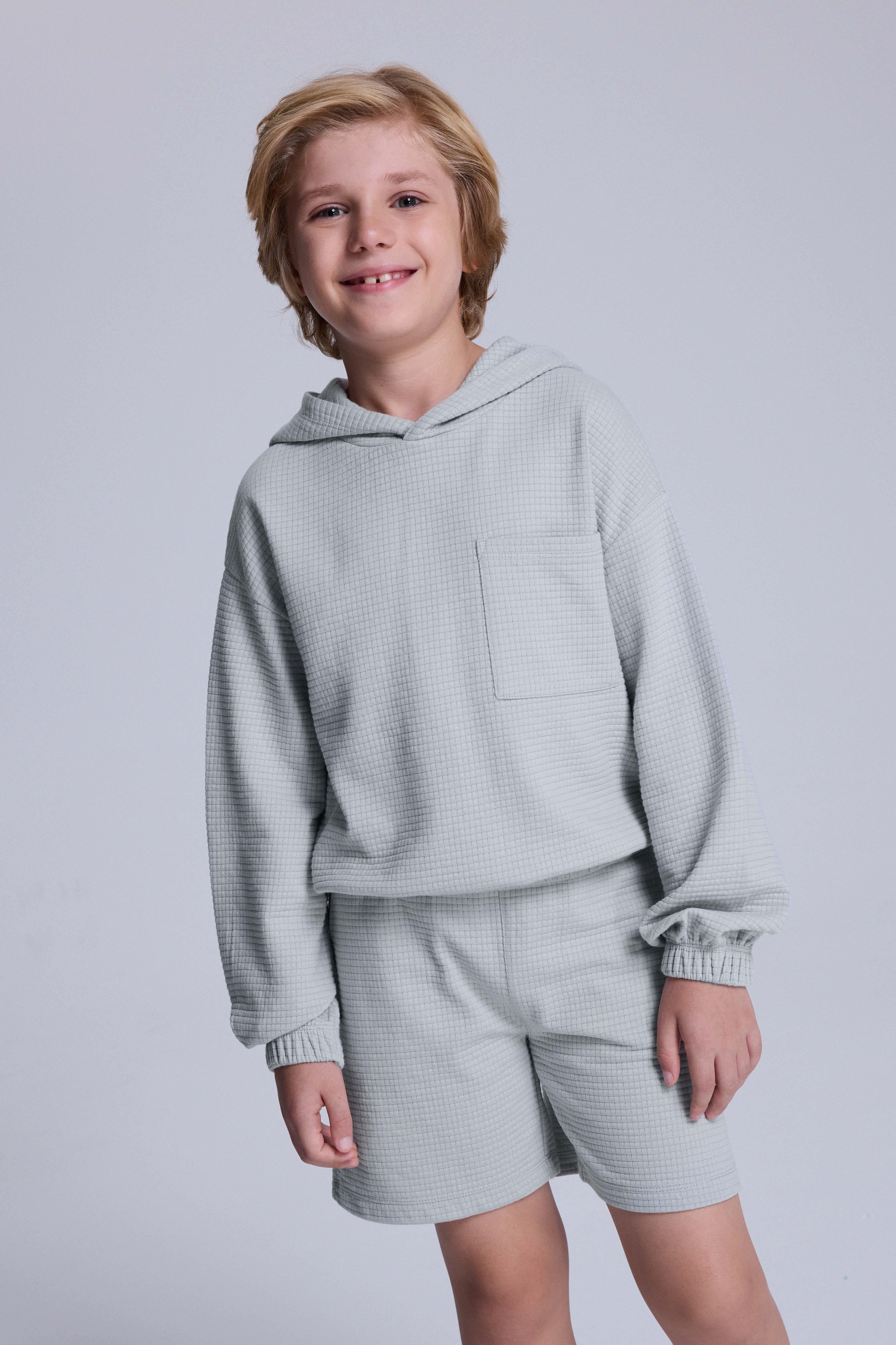 (Kids Boy) Kapitone Kapüşonlu Sweatshirt