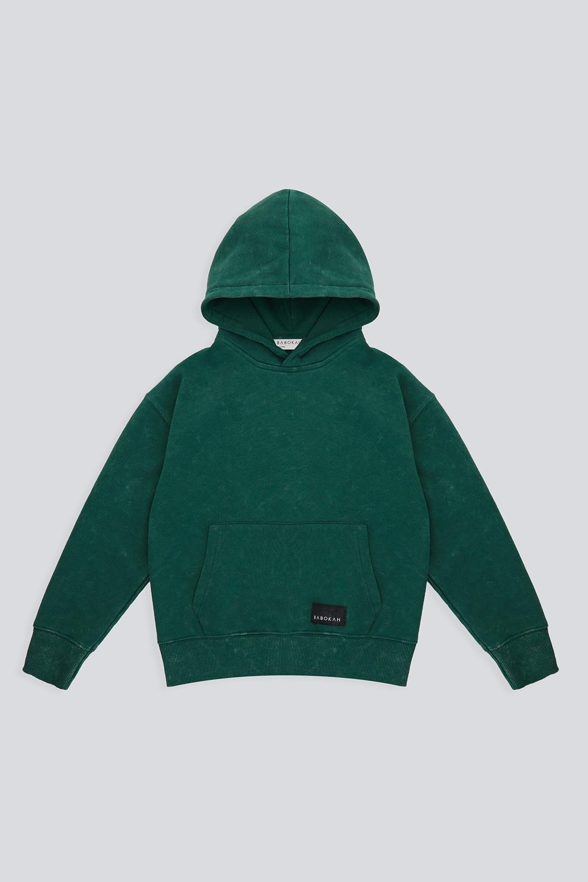 (Kids Boy) Eskitme Efektli Kapüşonlu Sweatshirt