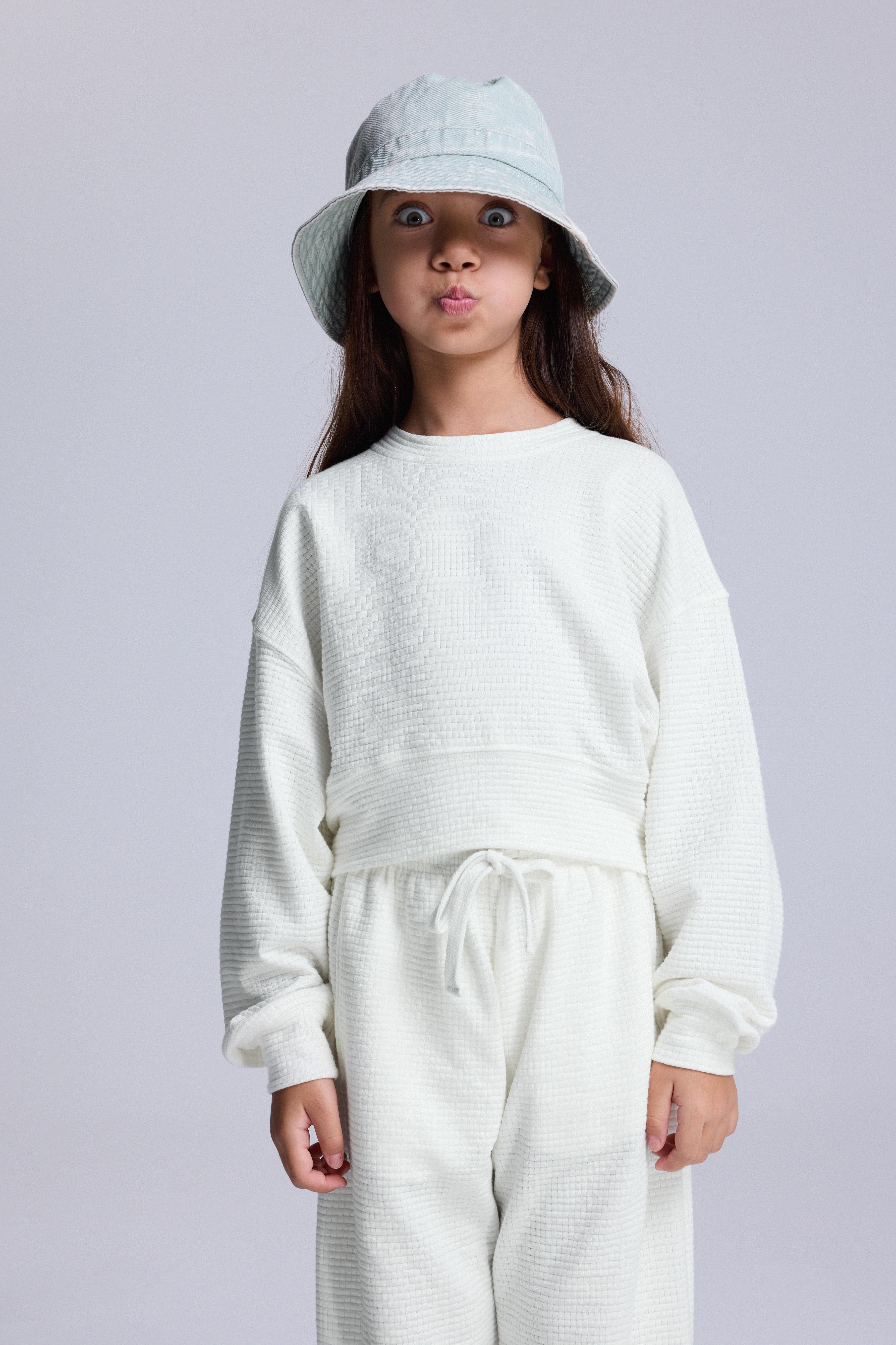 (Kids Girl) Kapitone Crop Sweatshirt