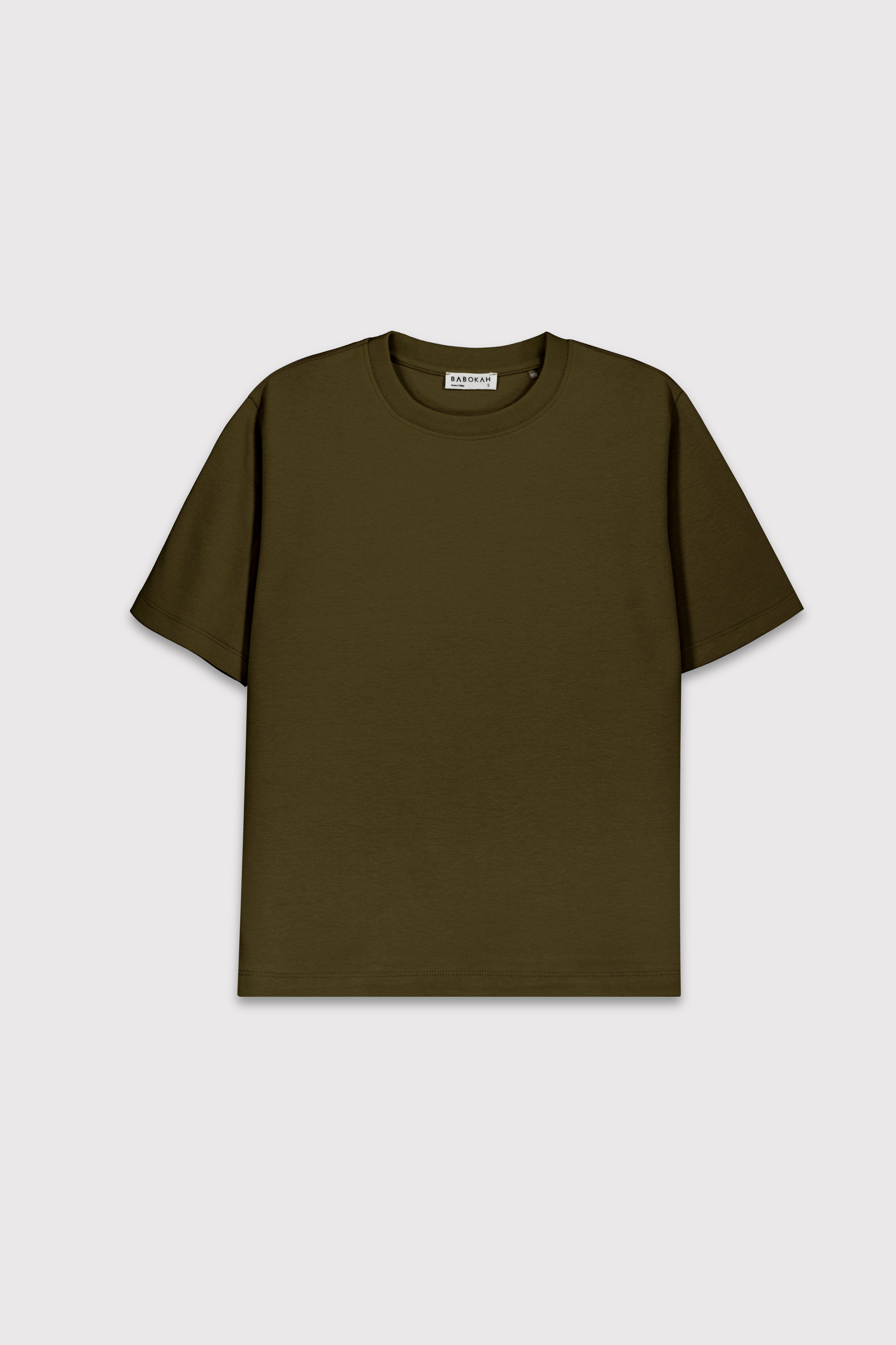 Premium Relaxed  Basic Tshirt - KOYU HAKİ