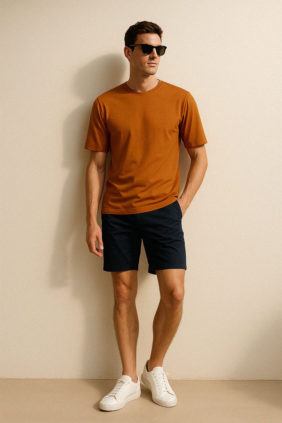 Premium Relax Fit Basic Tshirt - KARAMEL