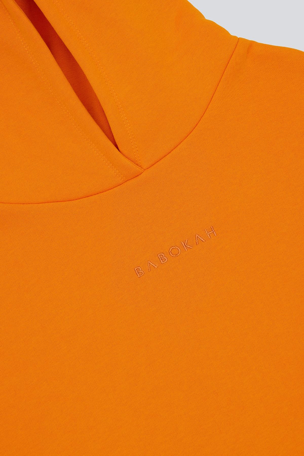 (Kids Girl) Oversize Kapüşonlu Sweatshirt - TURUNCU