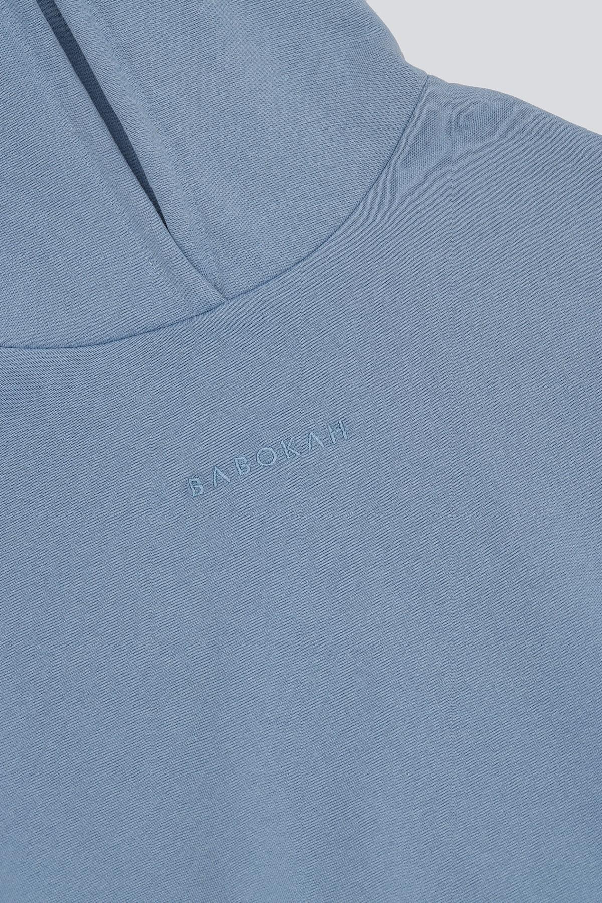 (Kids Girl) Oversize Kapüşonlu Sweatshirt - MAVİ