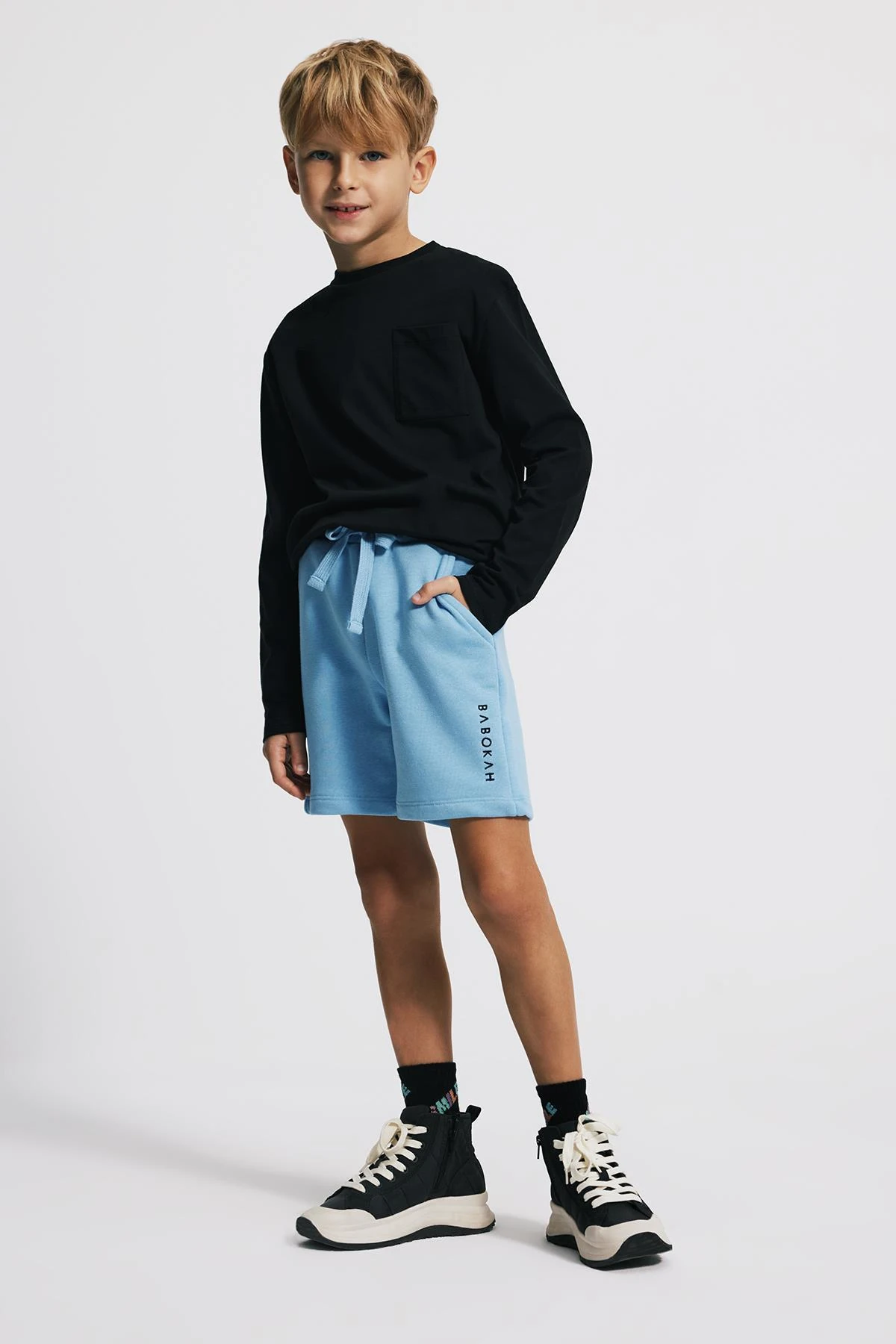 (Kids Boy) Loose Fit Bermuda - MAVİ